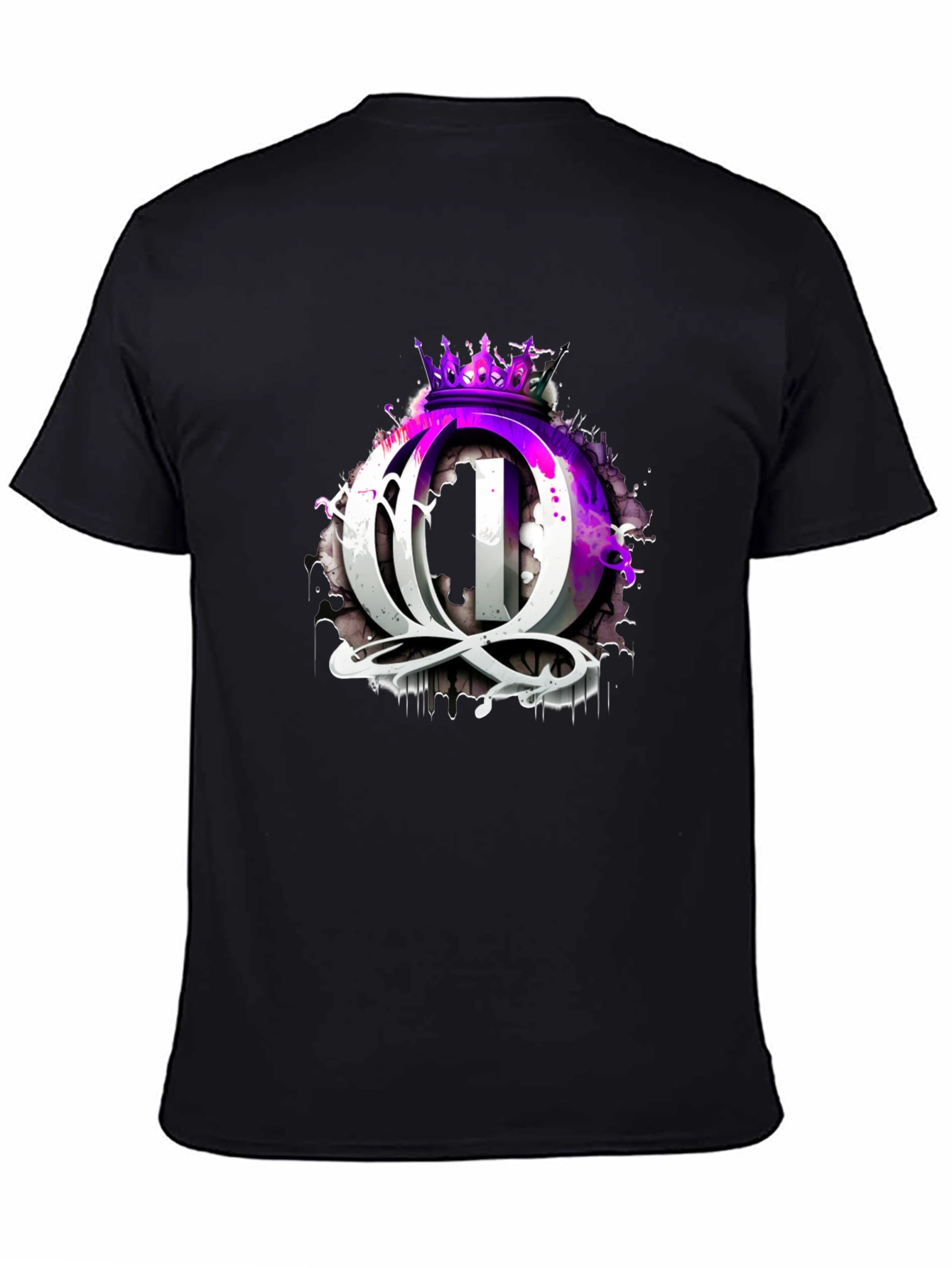 Queen Crown Graphic Black T-Shirt