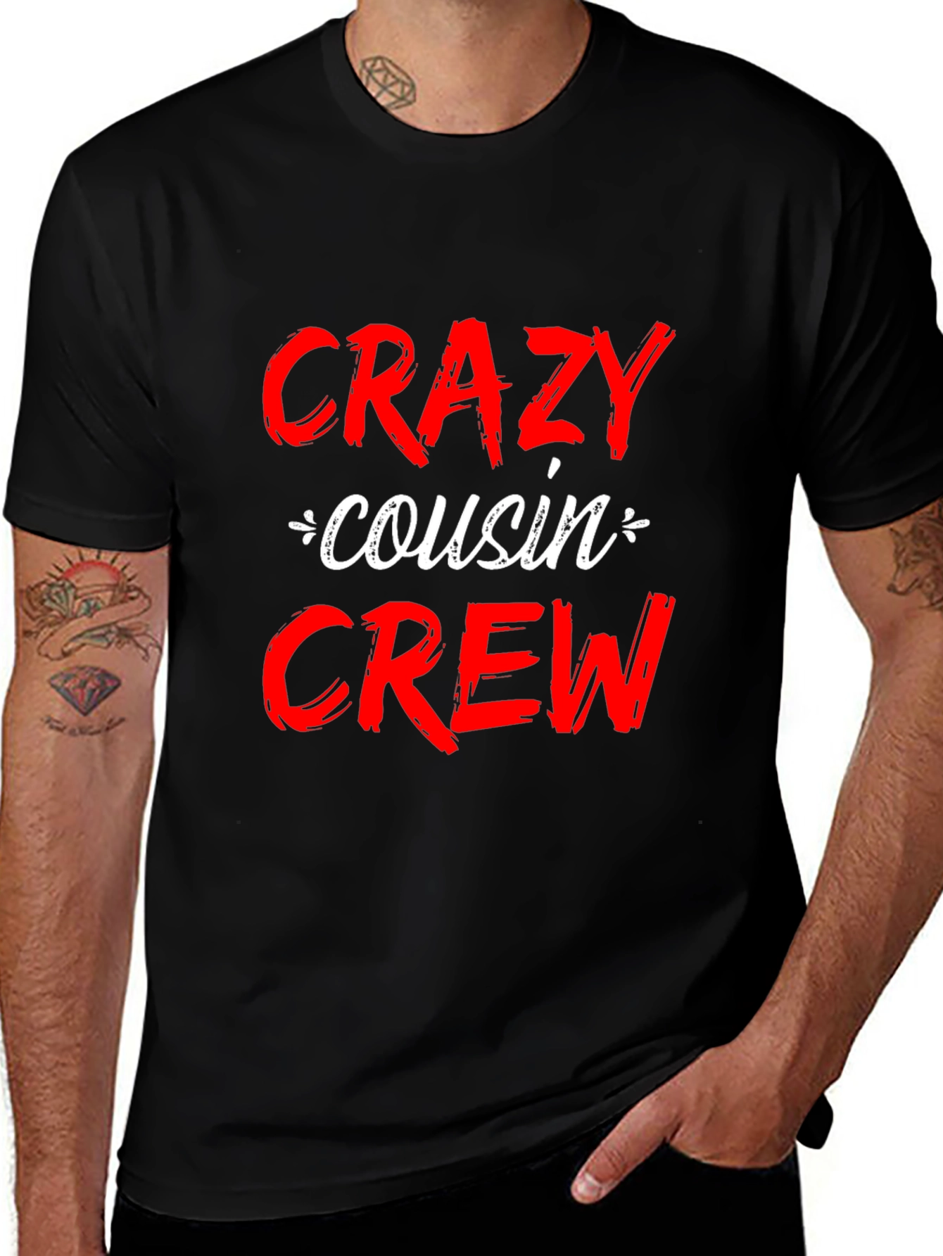 Crazy Cousin Crew T-Shirt - Black