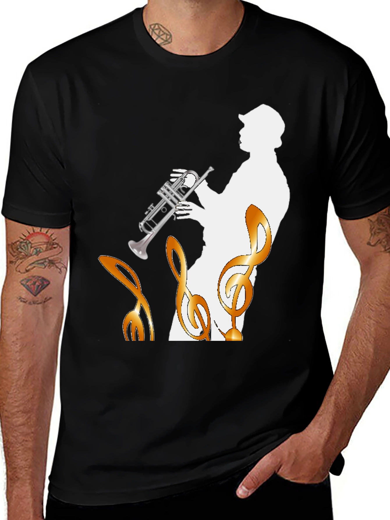 Jazz Trumpet Player Graphic T-Shirt