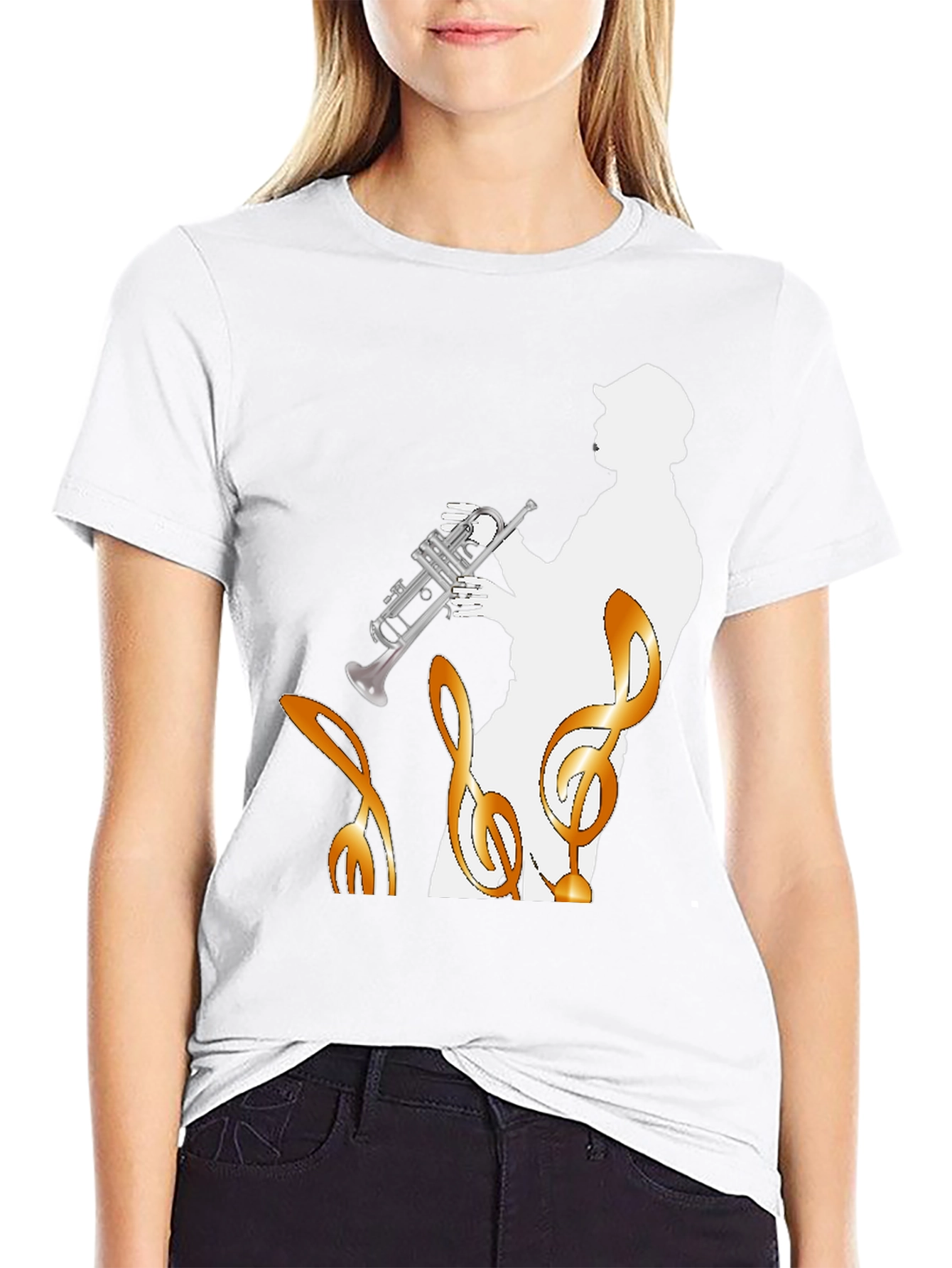 Jazz Trumpet Player Graphic T-Shirt