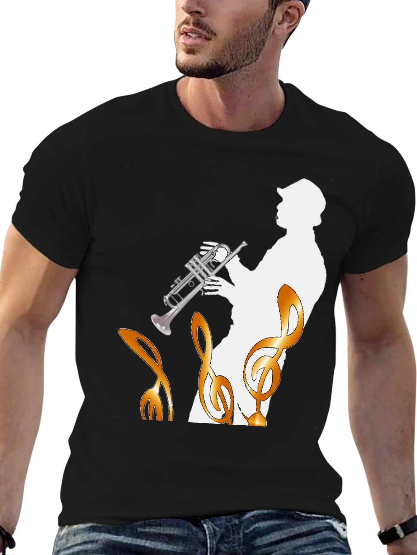 Jazz Trumpet Player Graphic T-Shirt