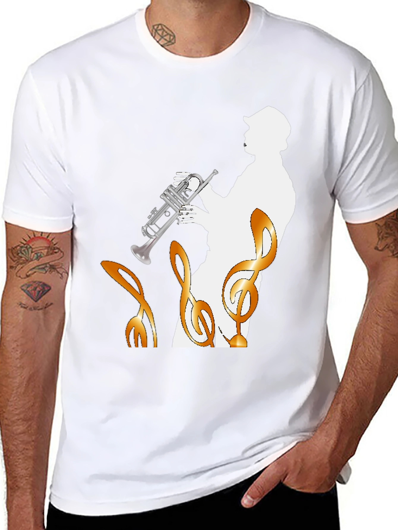Jazz Trumpet Player Graphic T-Shirt