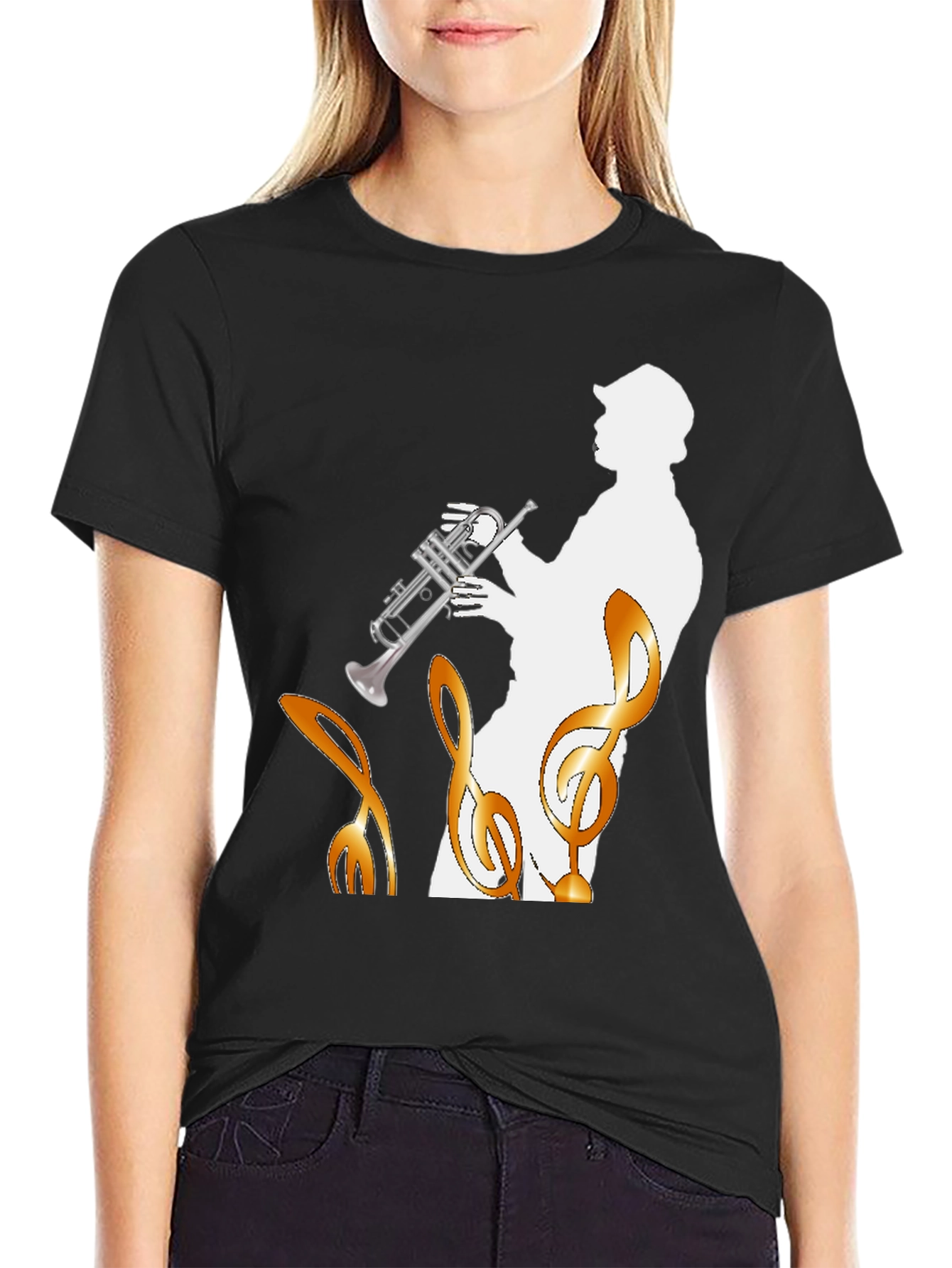 Jazz Trumpet Player Graphic T-Shirt