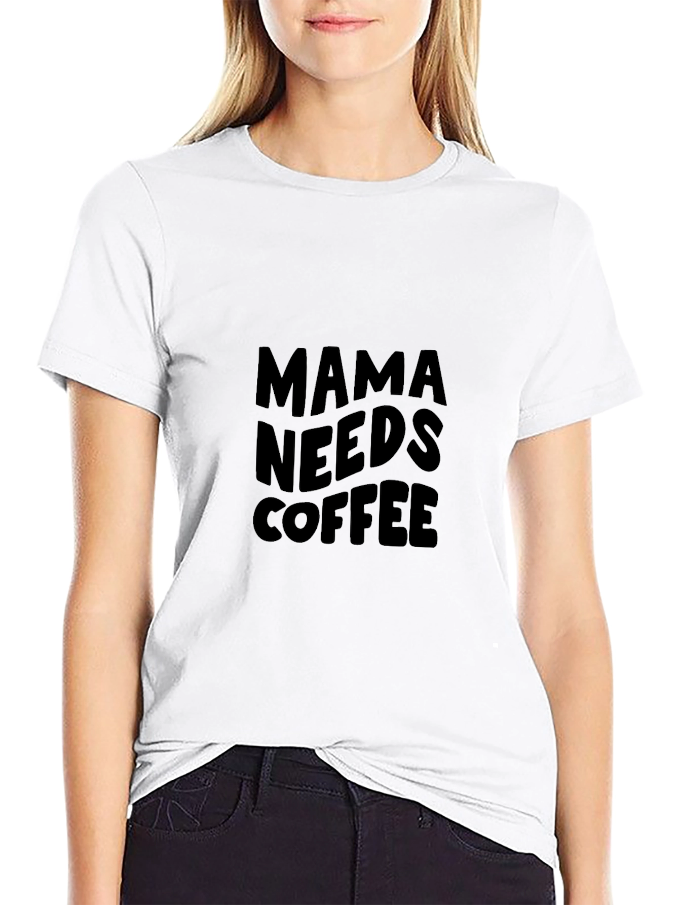 Mama Needs Coffee Graphic Tee - Black