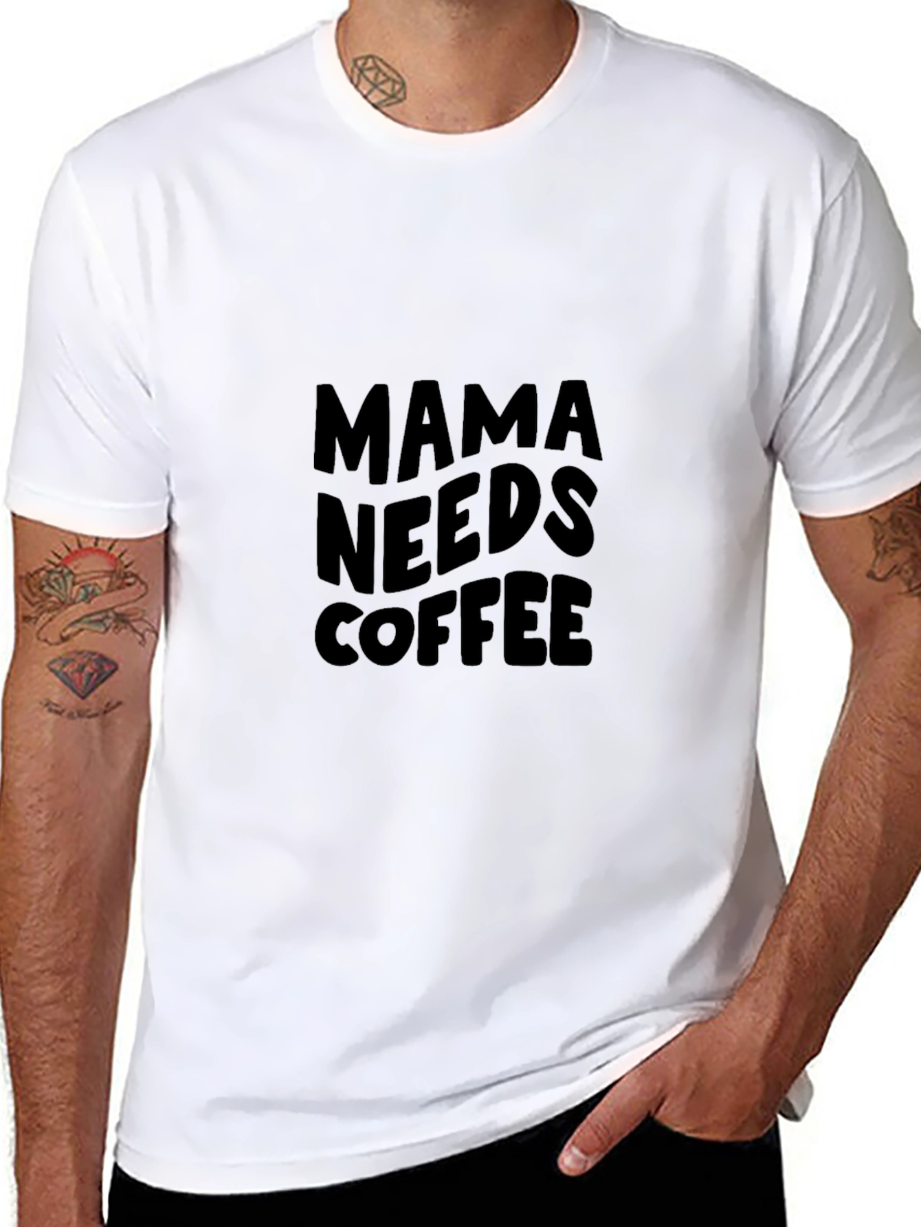 Mama Needs Coffee Graphic Tee - Black