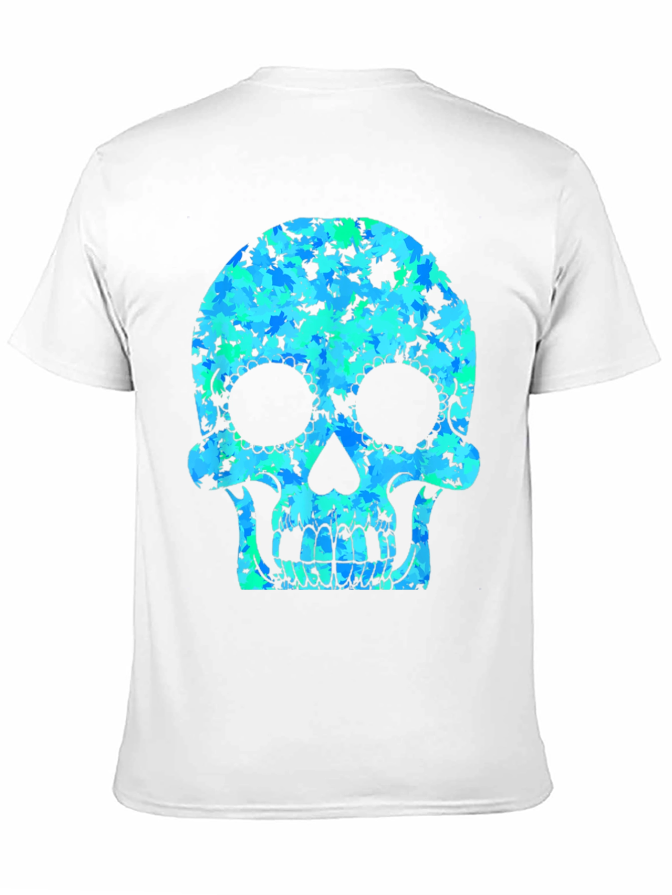 Skull Graphic Tee - Cool Camo Sugar Skull