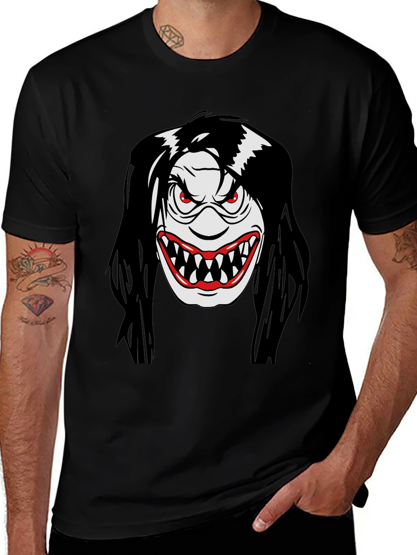 Monster Graphic Black T-Shirt