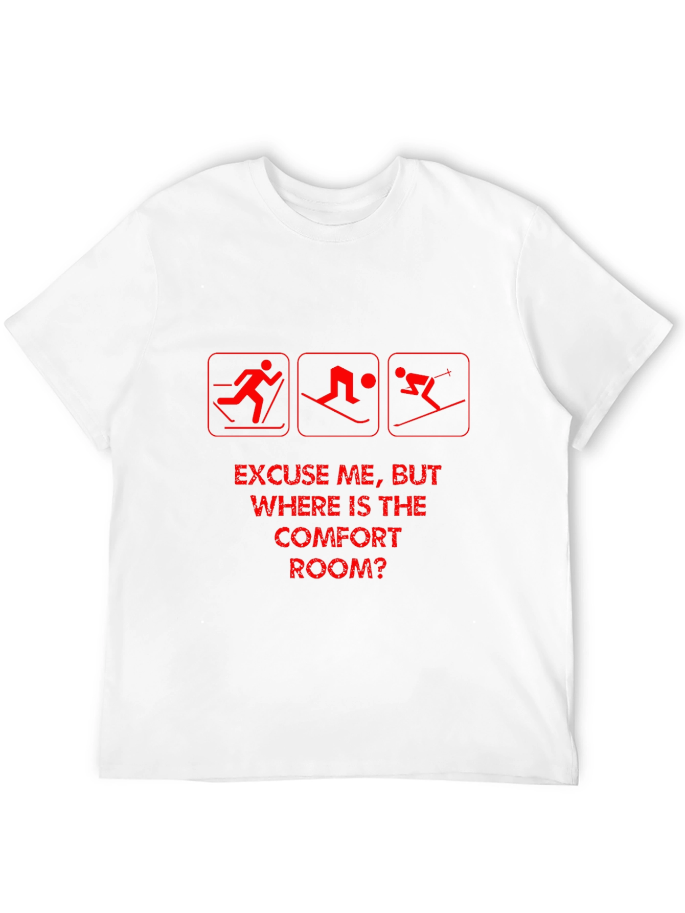 Funny Skiing T-Shirt - Comfort Room Humor