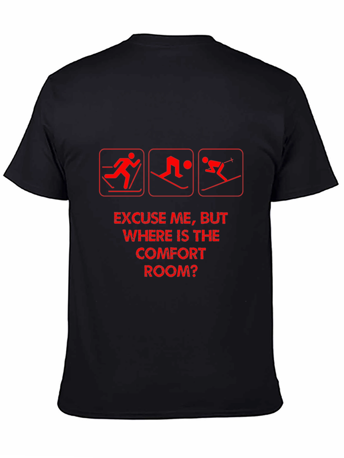 Funny Skiing T-Shirt - Comfort Room Humor