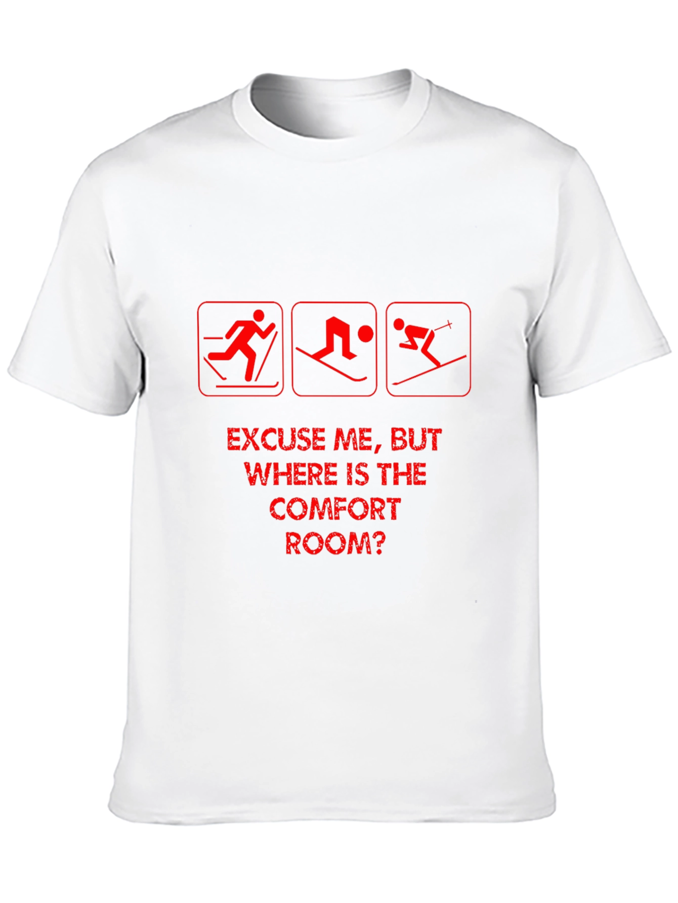 Funny Skiing T-Shirt - Comfort Room Humor