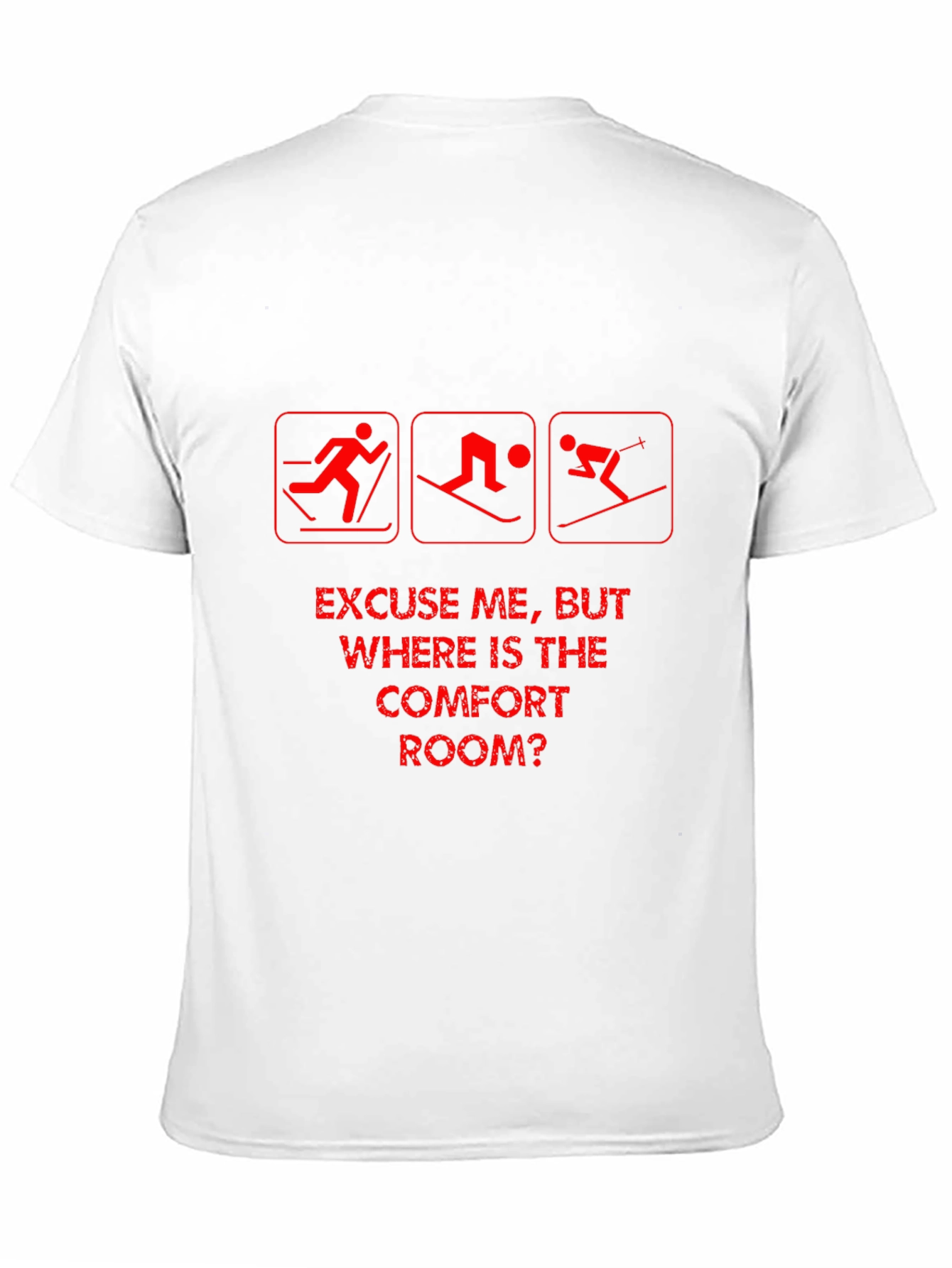 Funny Skiing T-Shirt - Comfort Room Humor