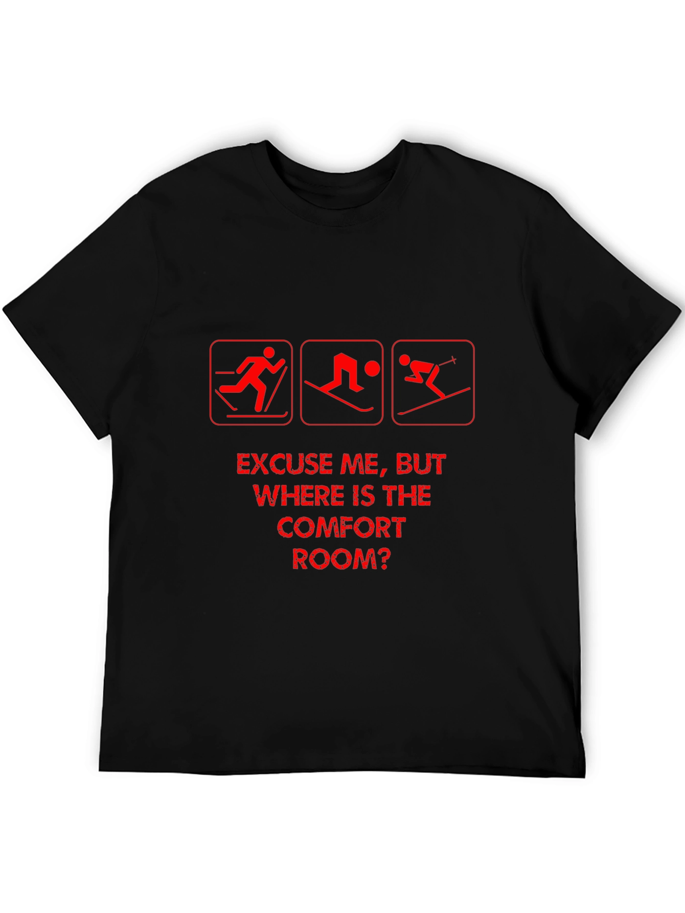 Funny Skiing T-Shirt - Comfort Room Humor