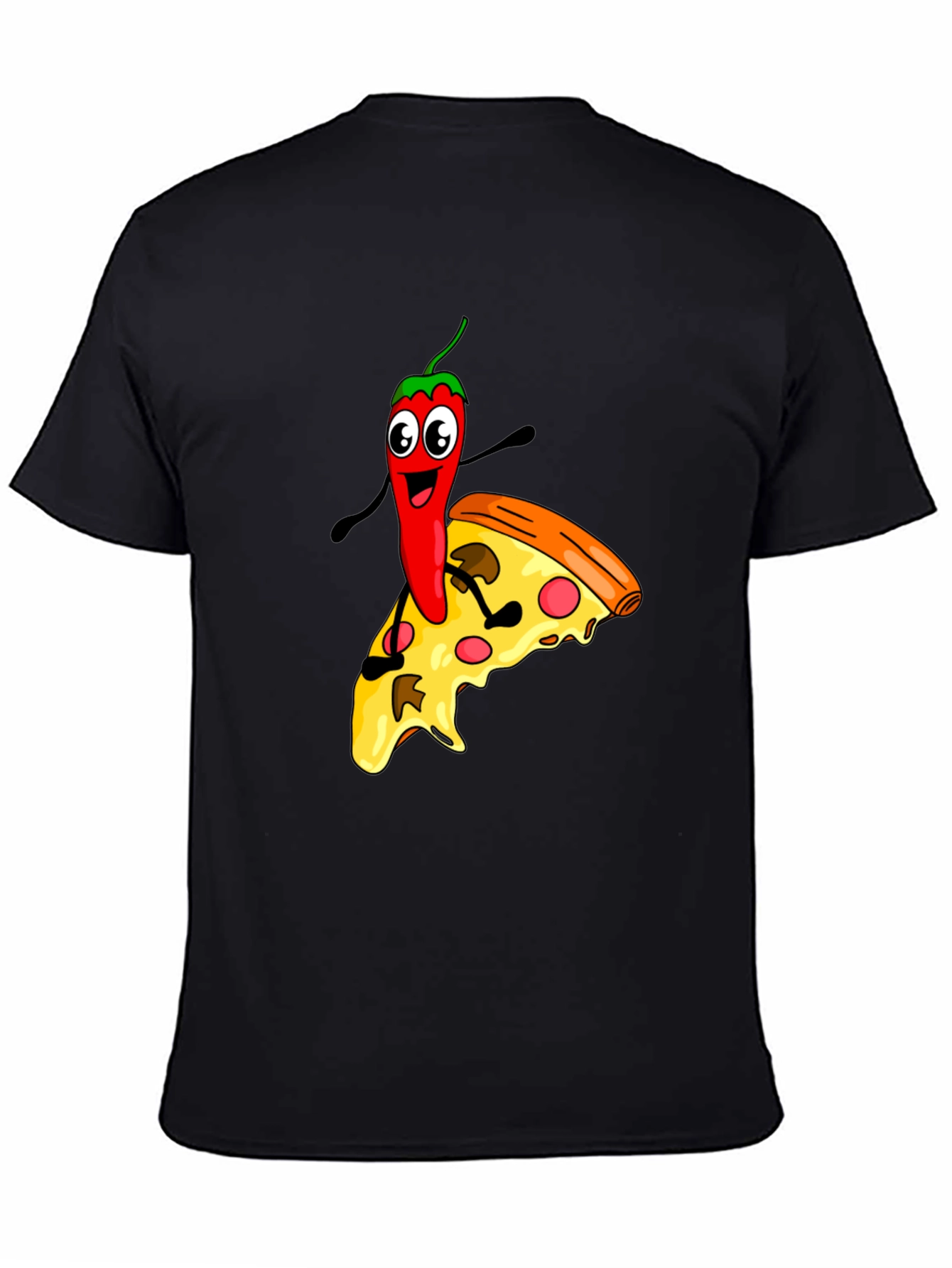 Funny Pizza & Pepper Graphic Tee
