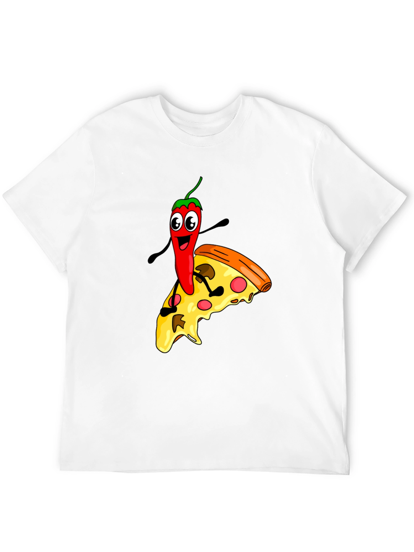 Funny Pizza & Pepper Graphic Tee