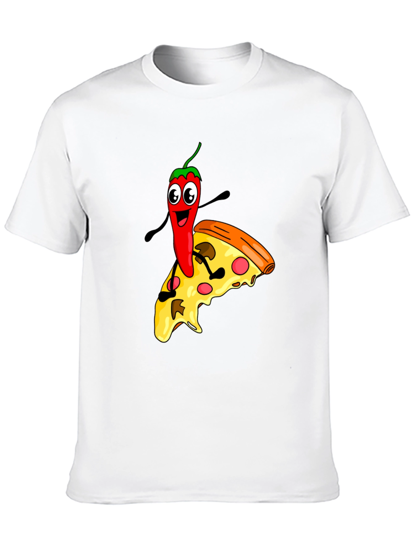 Funny Pizza & Pepper Graphic Tee
