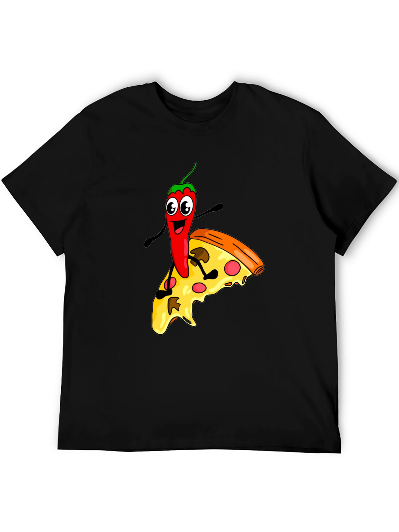 Funny Pizza & Pepper Graphic Tee