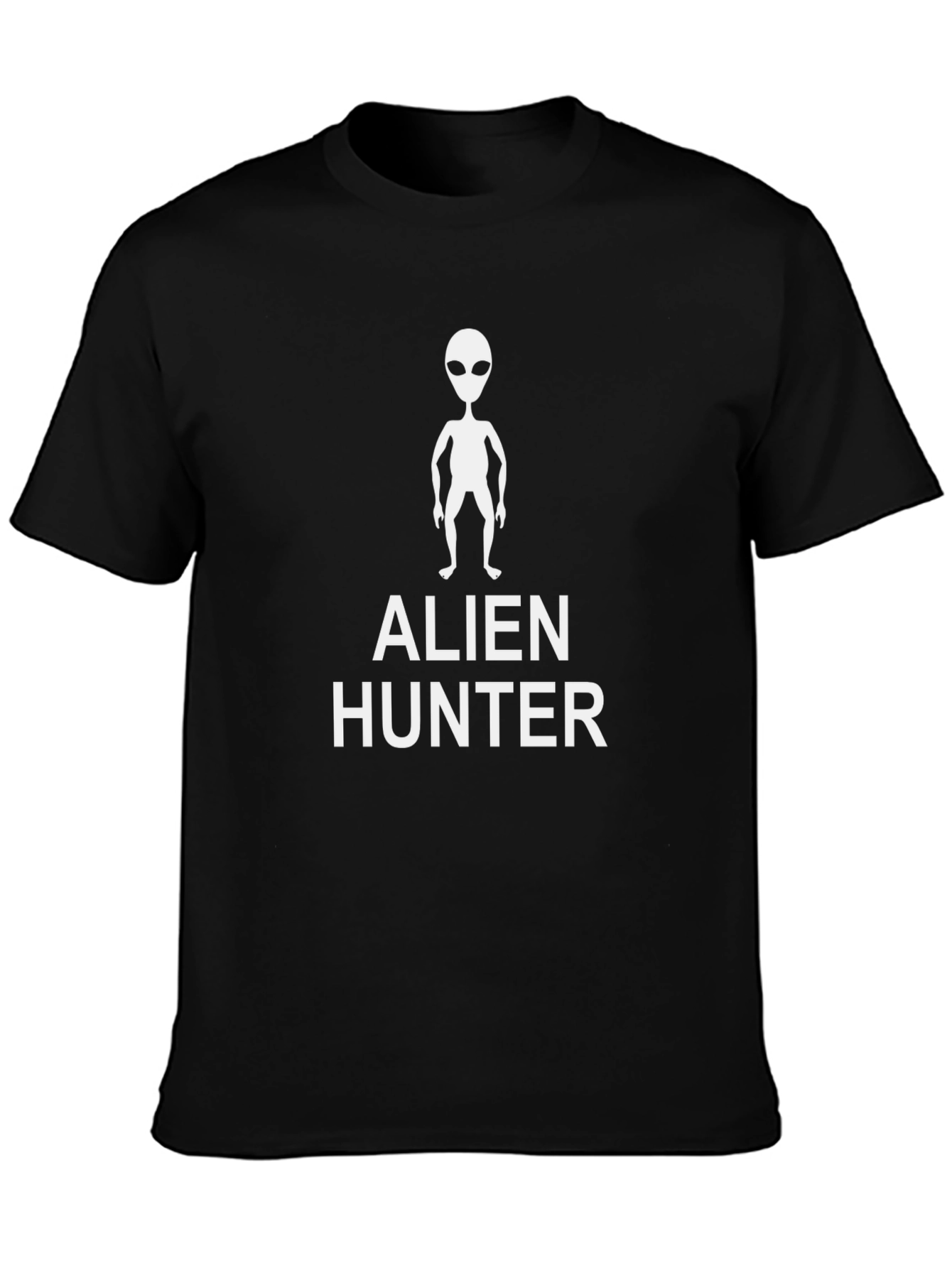 Alien Hunter Graphic Print T-Shirt - Black