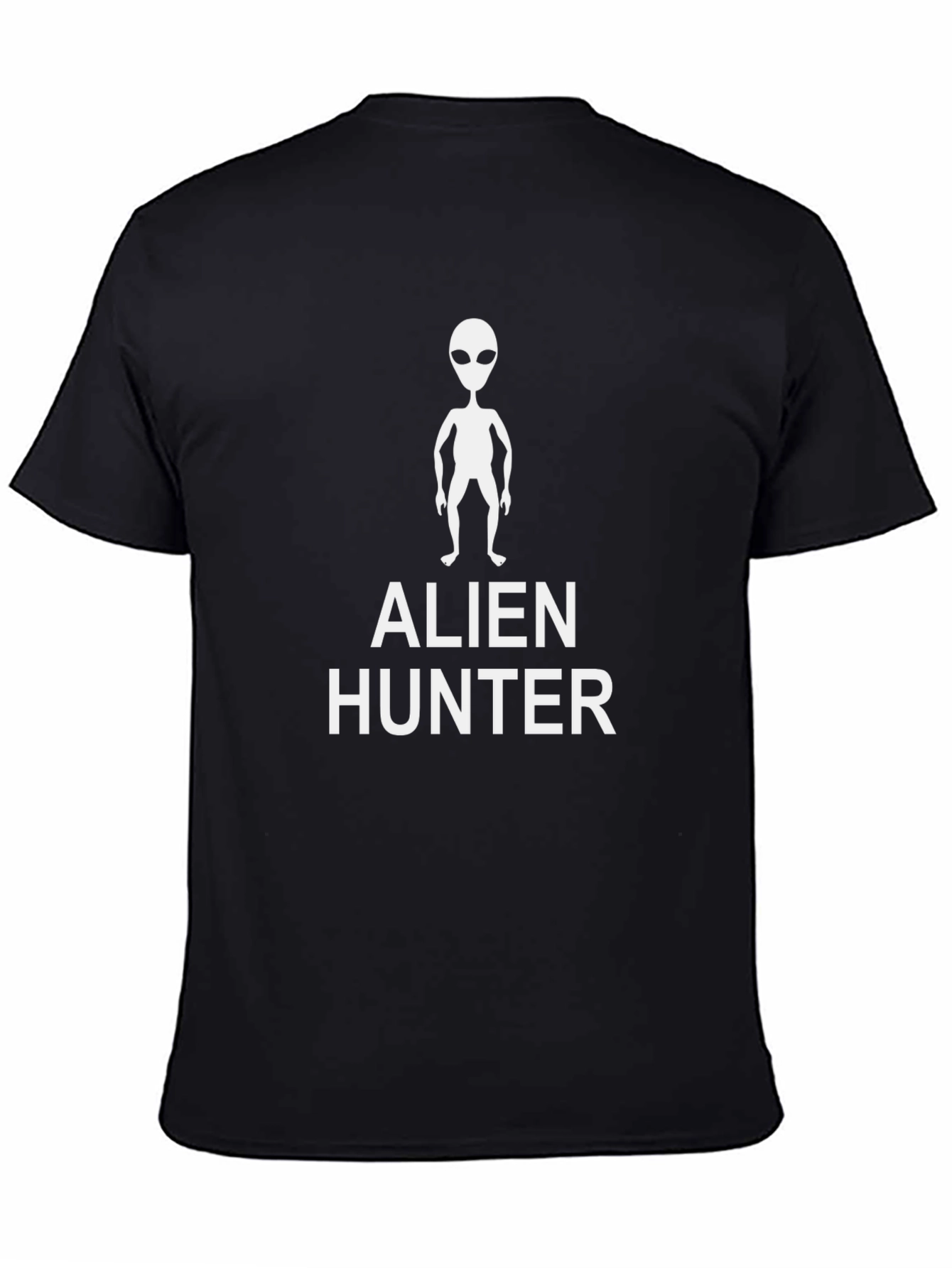 Alien Hunter Graphic Print T-Shirt - Black