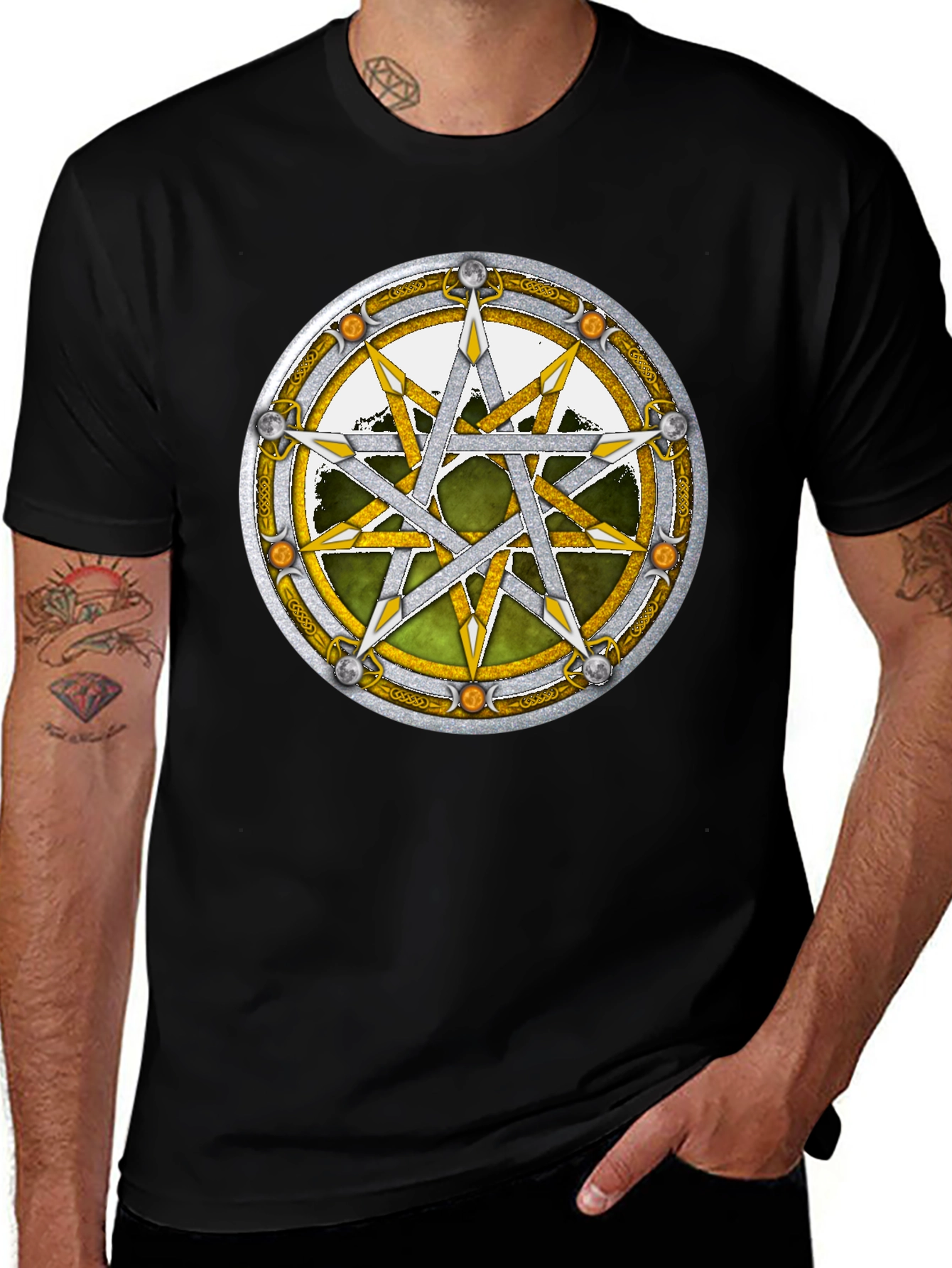 Occult Star Symbol Black T-Shirt