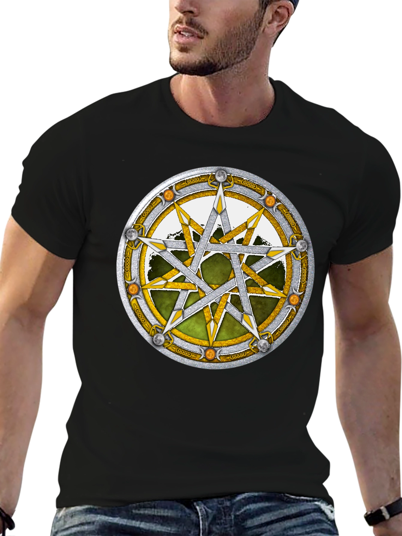 Occult Star Symbol Black T-Shirt