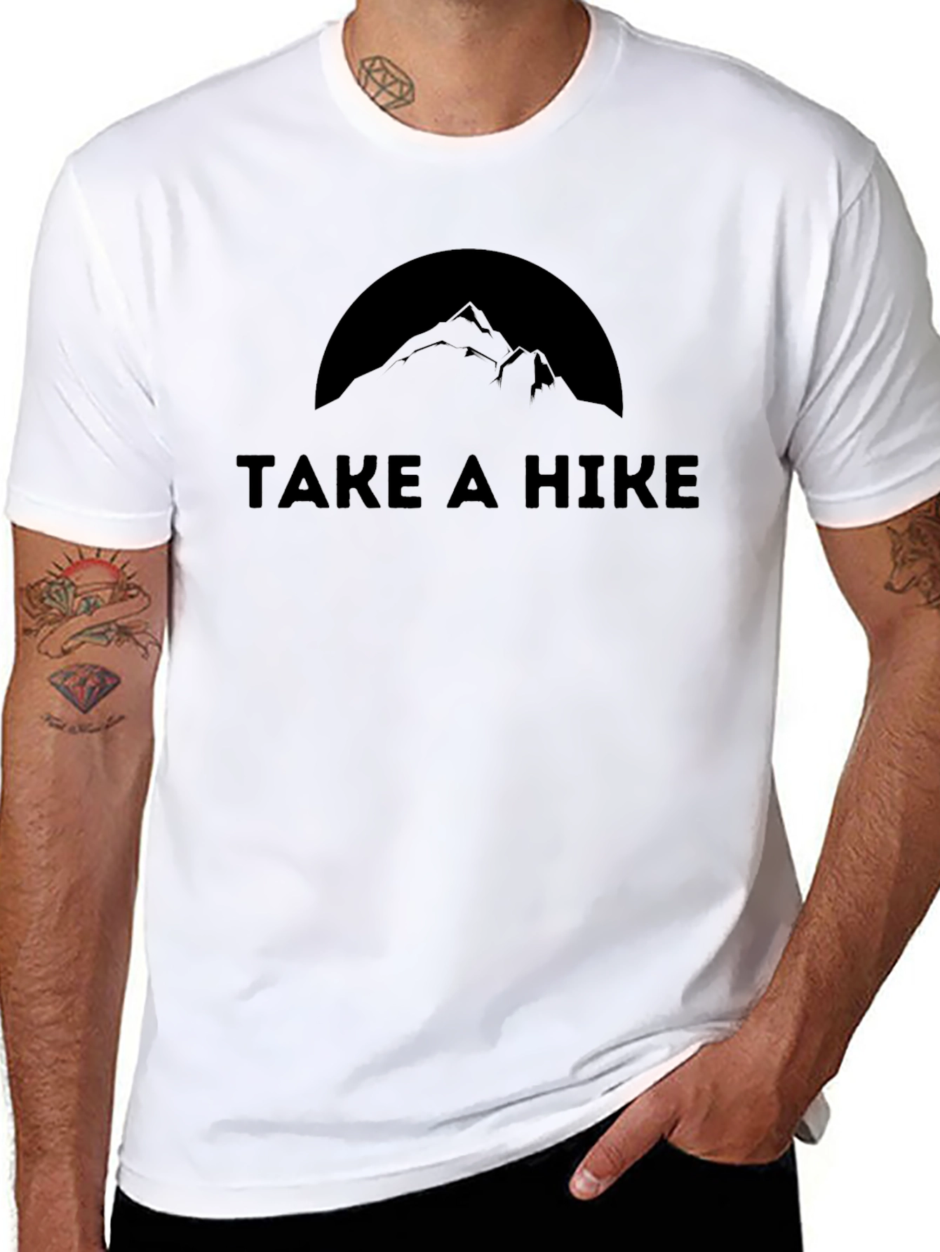Mens Take a Hike Graphic Tee - Black