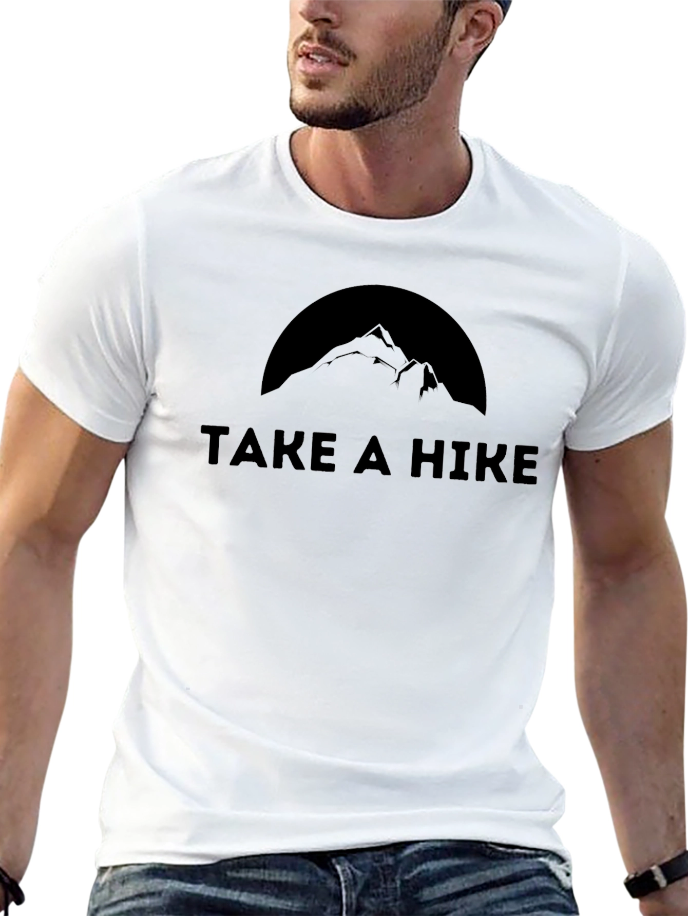 Mens Take a Hike Graphic Tee - Black