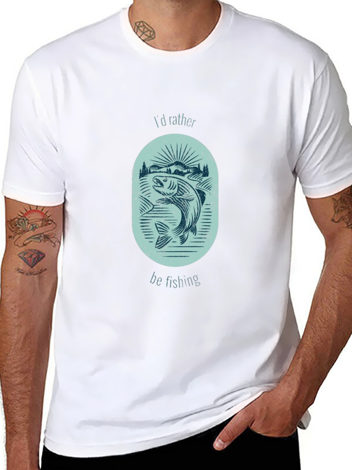 Fishing T-Shirt - Id Rather Be Fishing