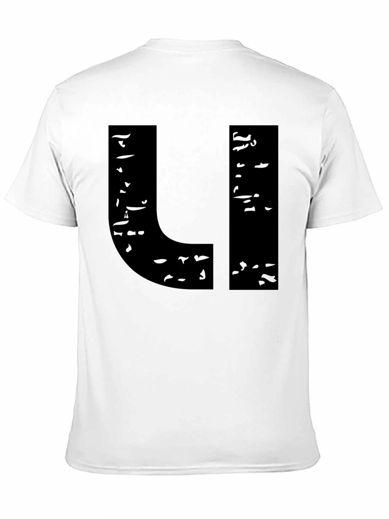 Black Distressed U Graphic Tee