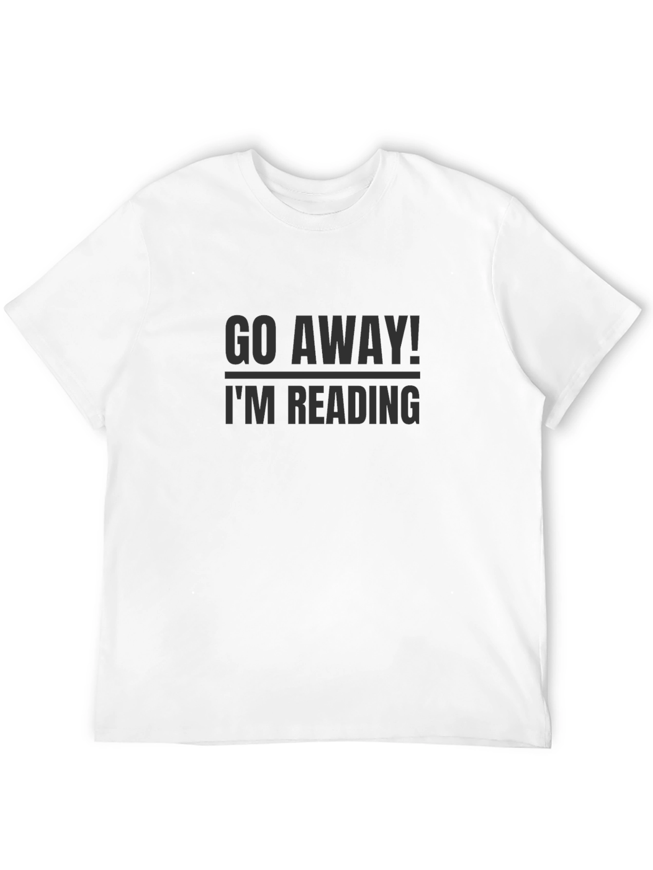 Go Away! Im Reading Mens Black T-Shirt