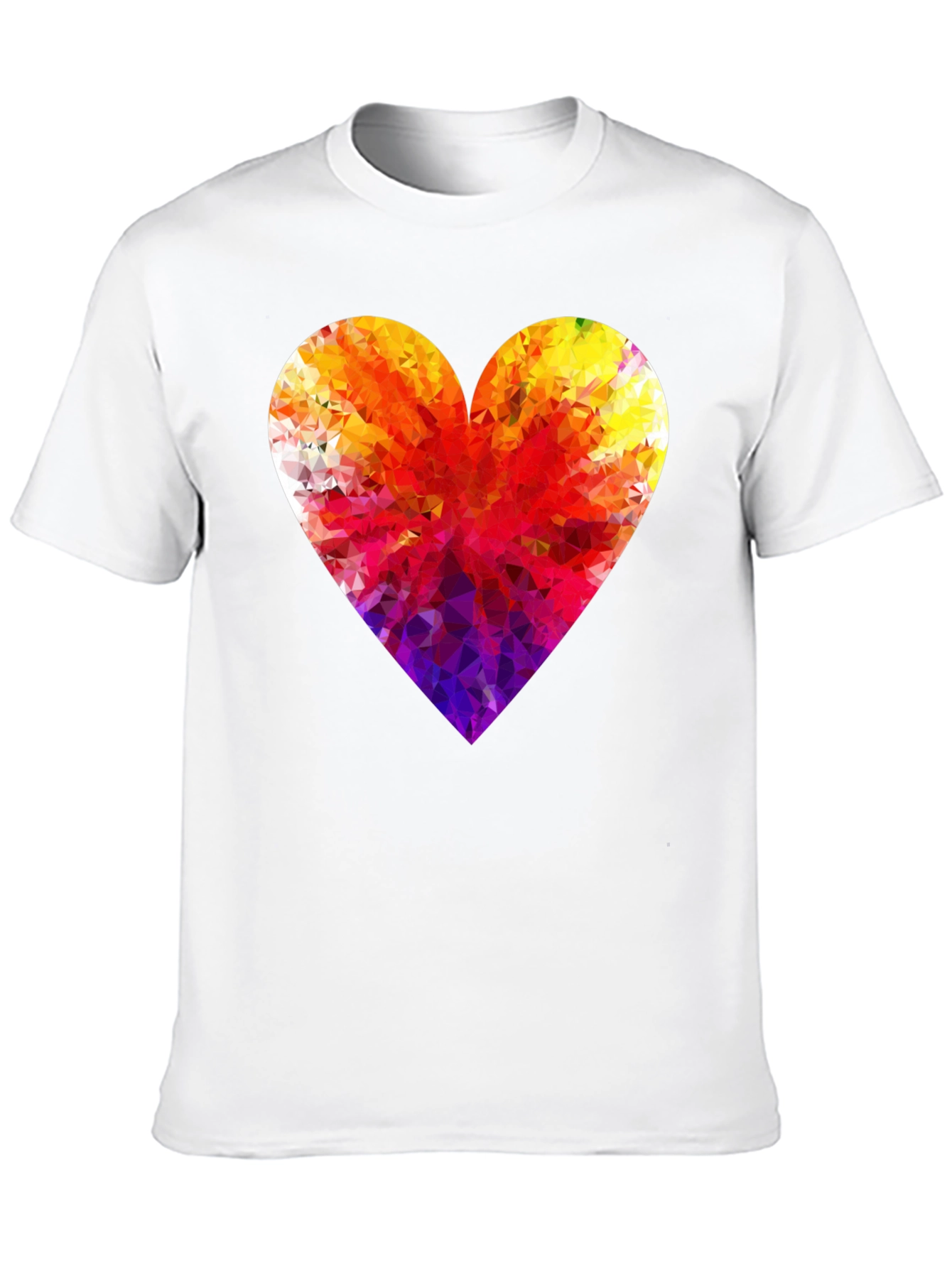Geometric Heart Graphic Tee - Stylish Black T-Shirt