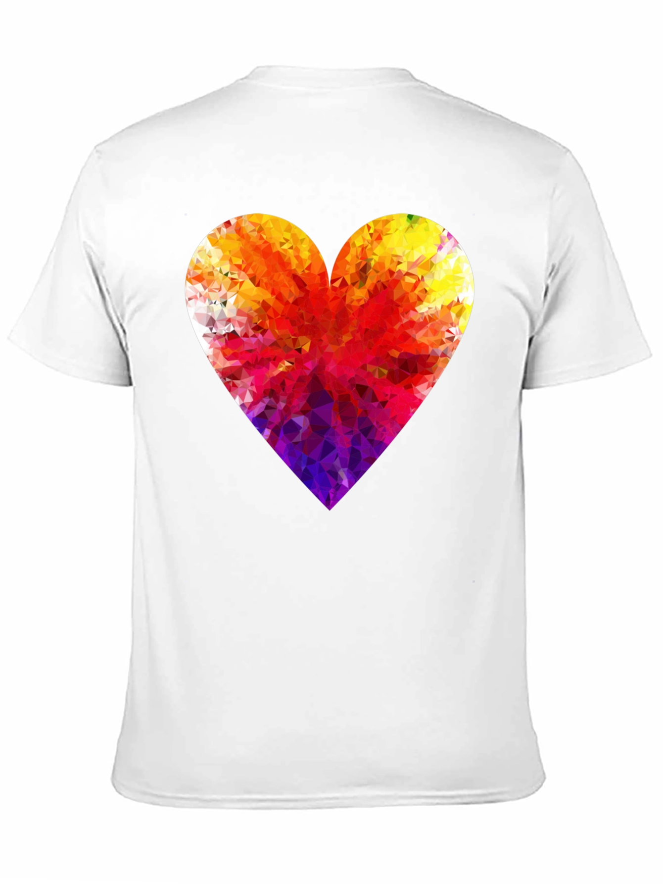 Geometric Heart Graphic Tee - Stylish Black T-Shirt