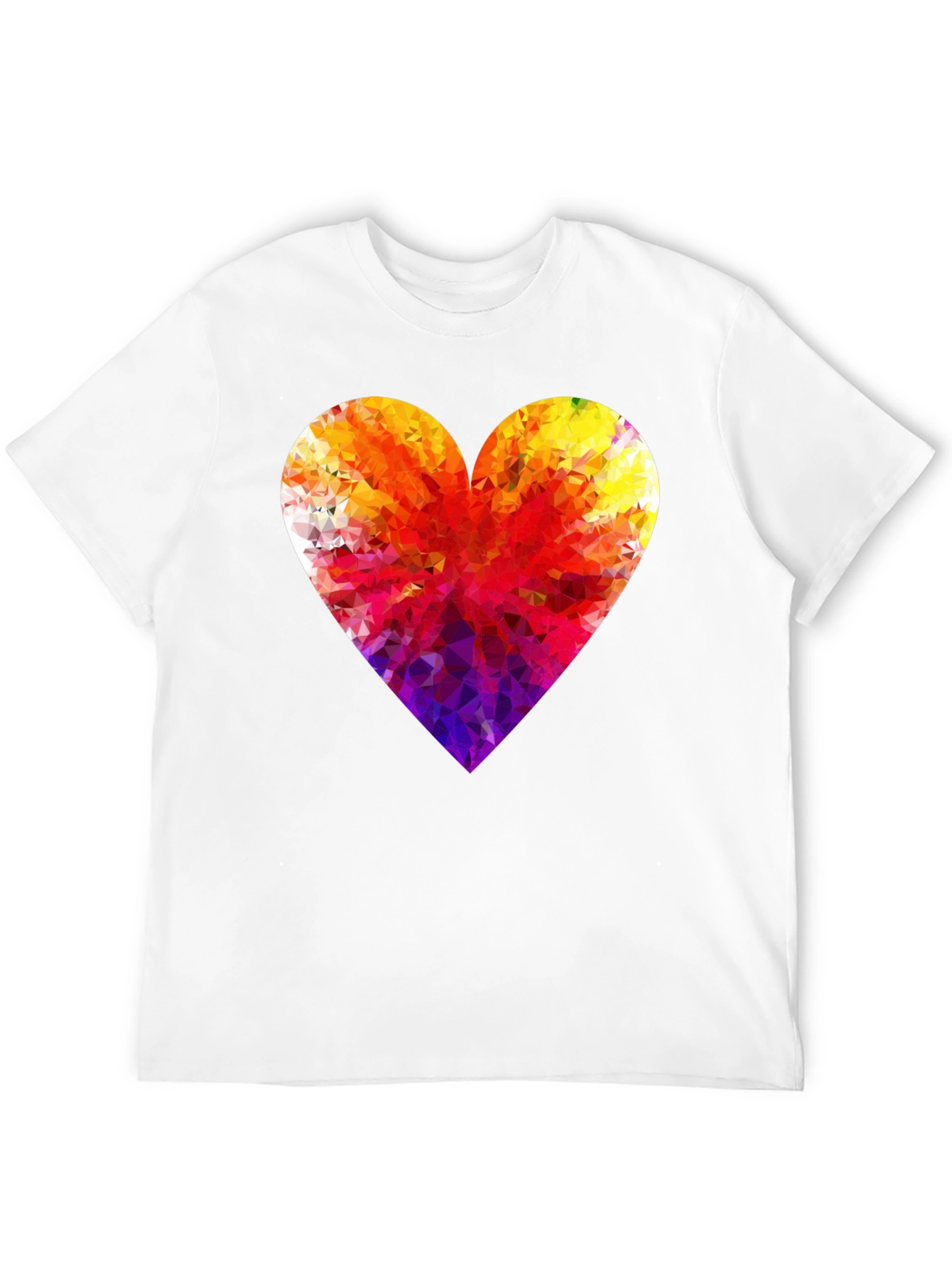 Geometric Heart Graphic Tee - Stylish Black T-Shirt