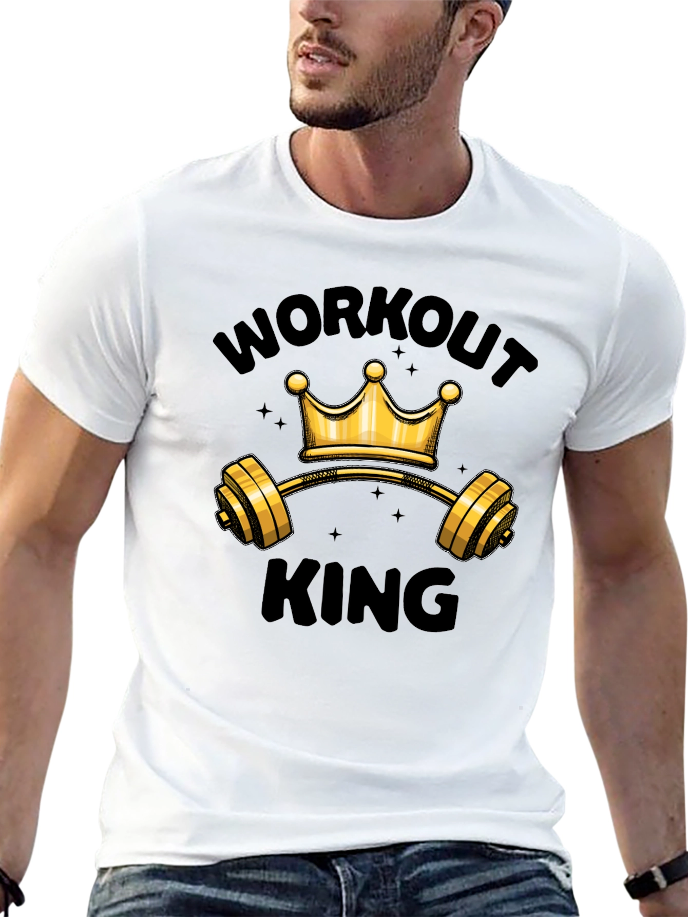 Workout King Graphic T-Shirt - Gym Motivation