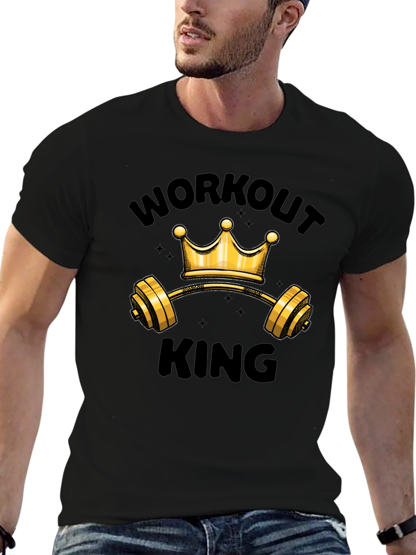 Workout King Graphic T-Shirt - Gym Motivation