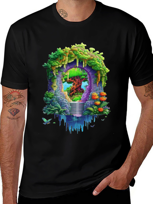 Enchanted Portal Graphic Tee - Nature Inspired Design