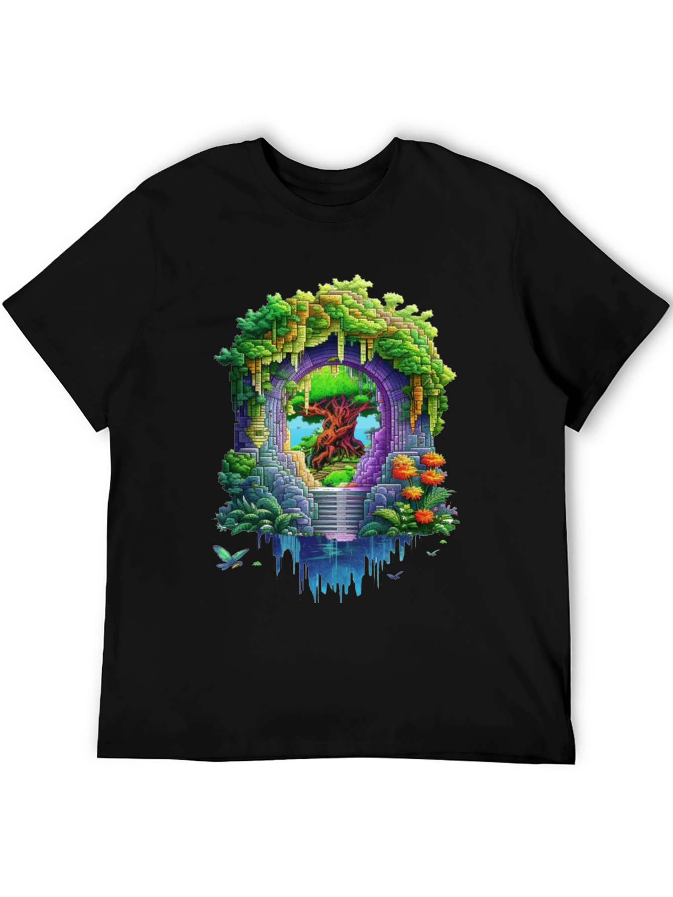 Enchanted Portal Graphic Tee - Nature Inspired Design