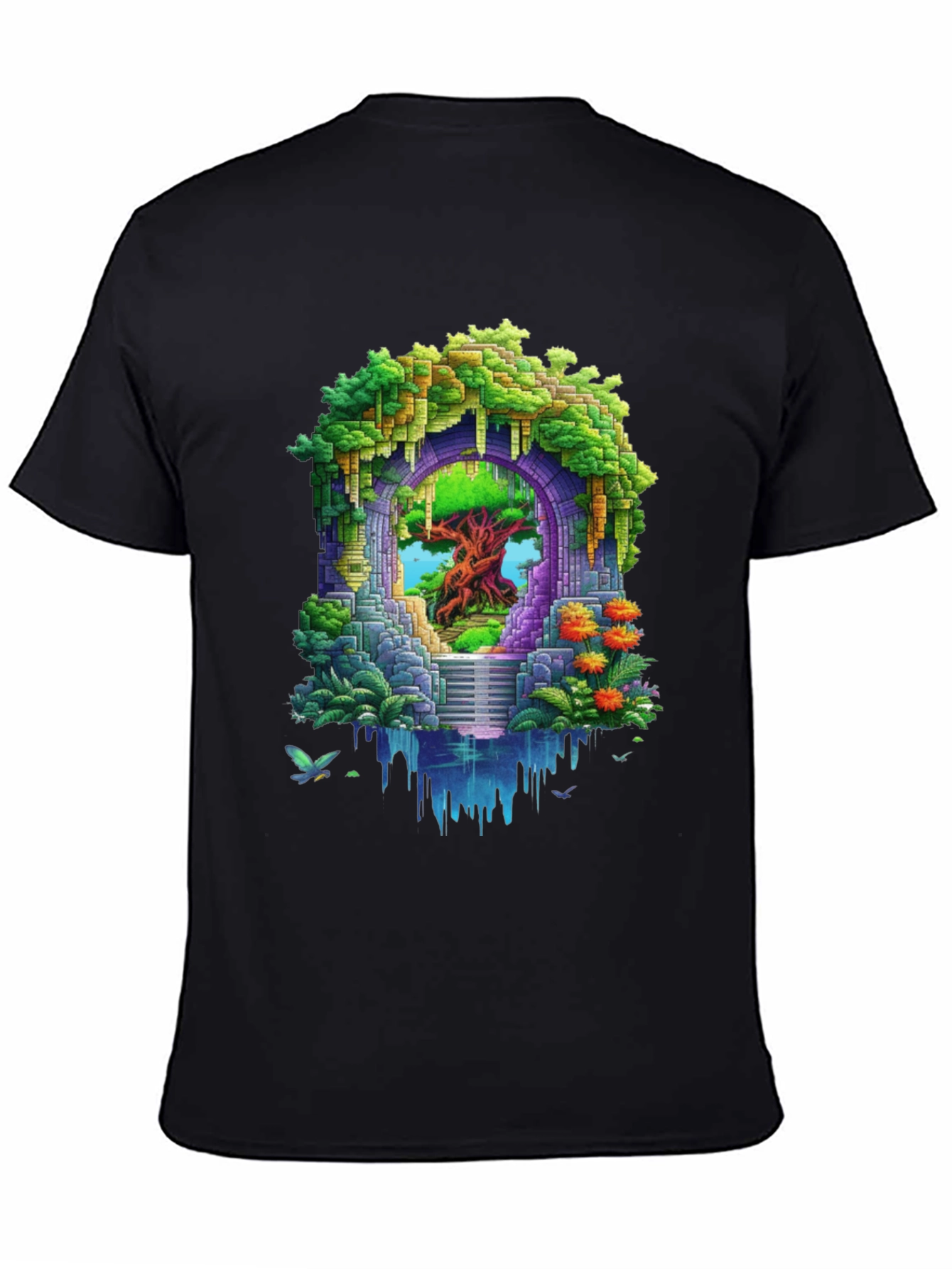 Enchanted Portal Graphic Tee - Nature Inspired Design