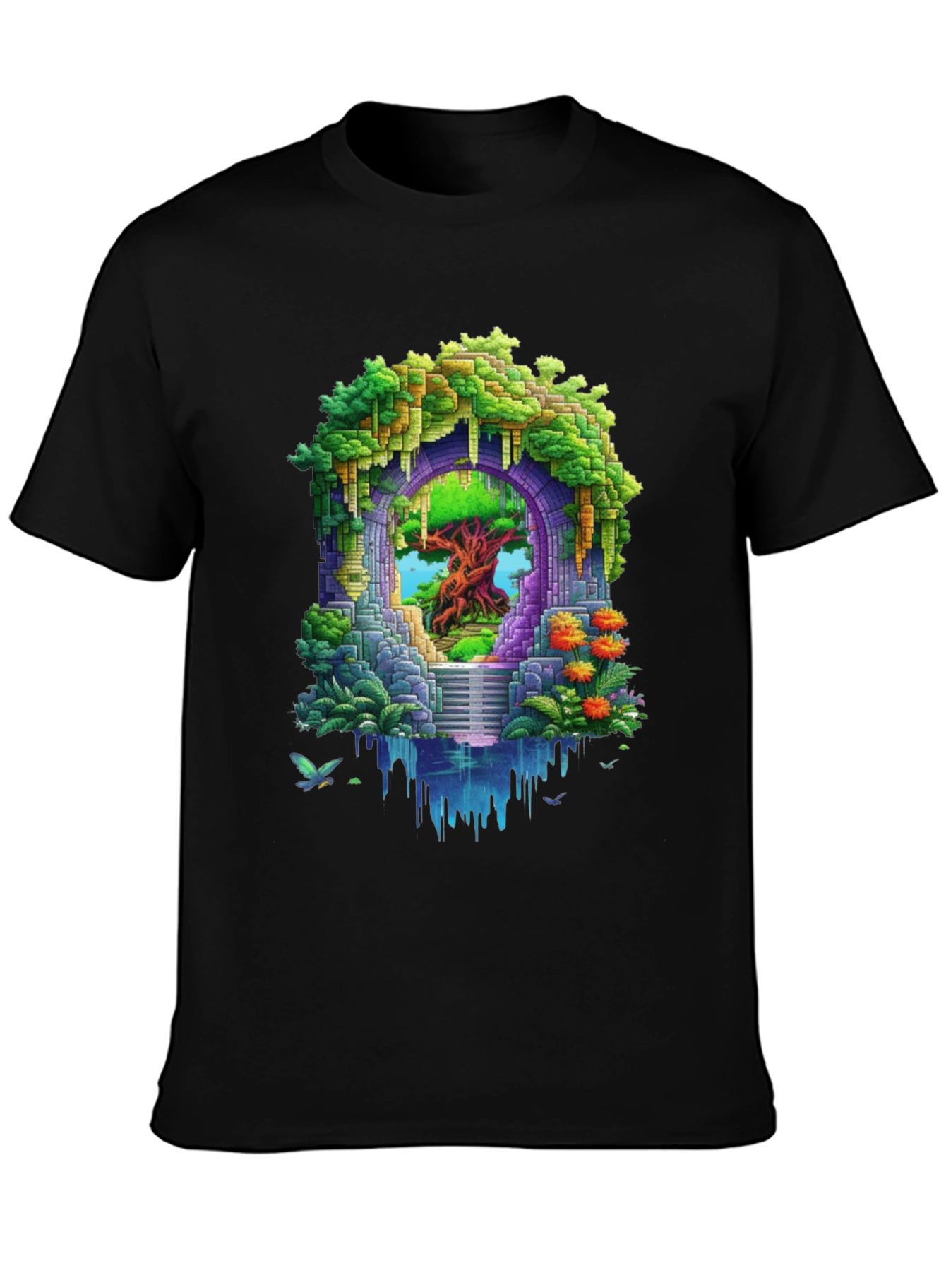 Enchanted Portal Graphic Tee - Nature Inspired Design