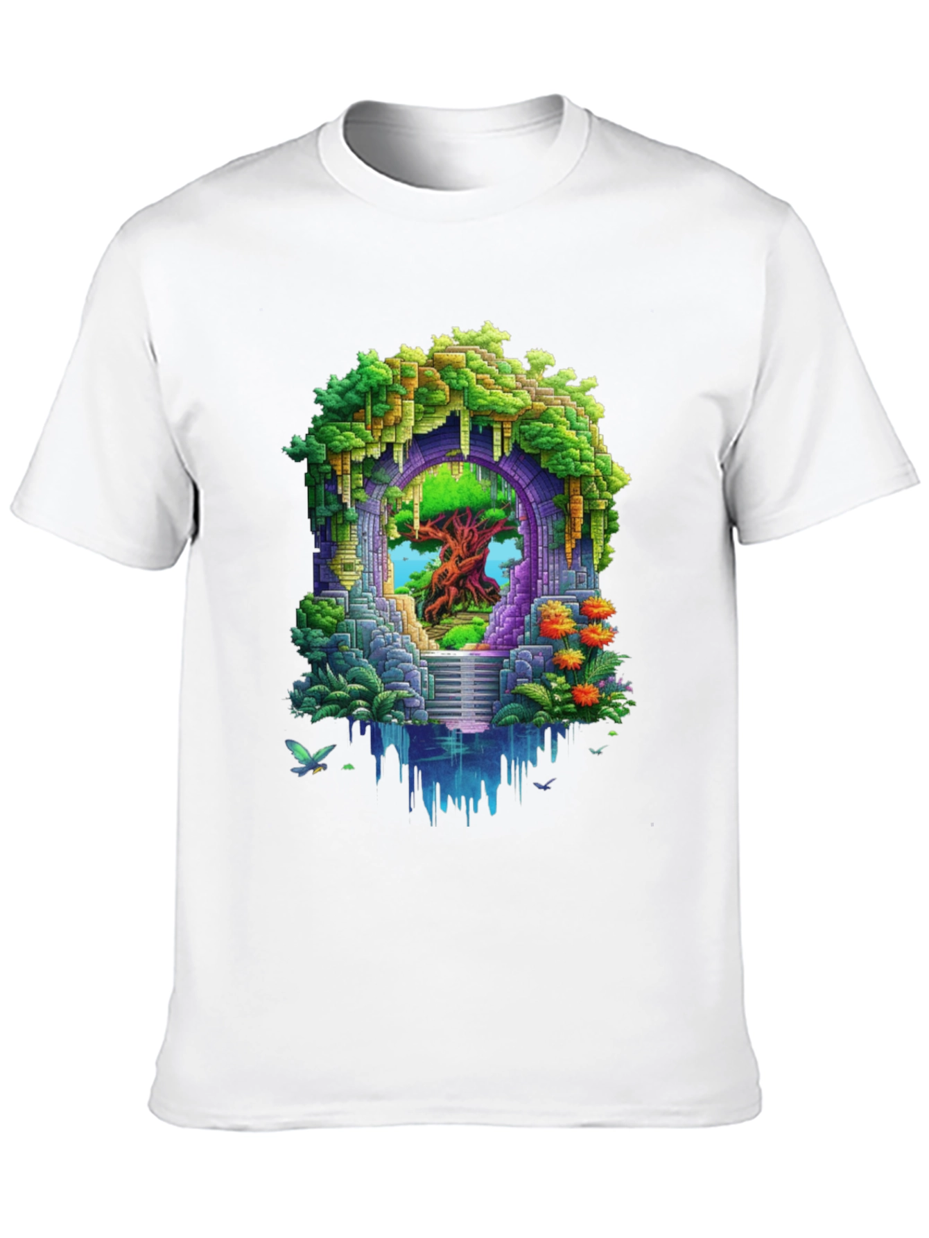 Enchanted Portal Graphic Tee - Nature Inspired Design