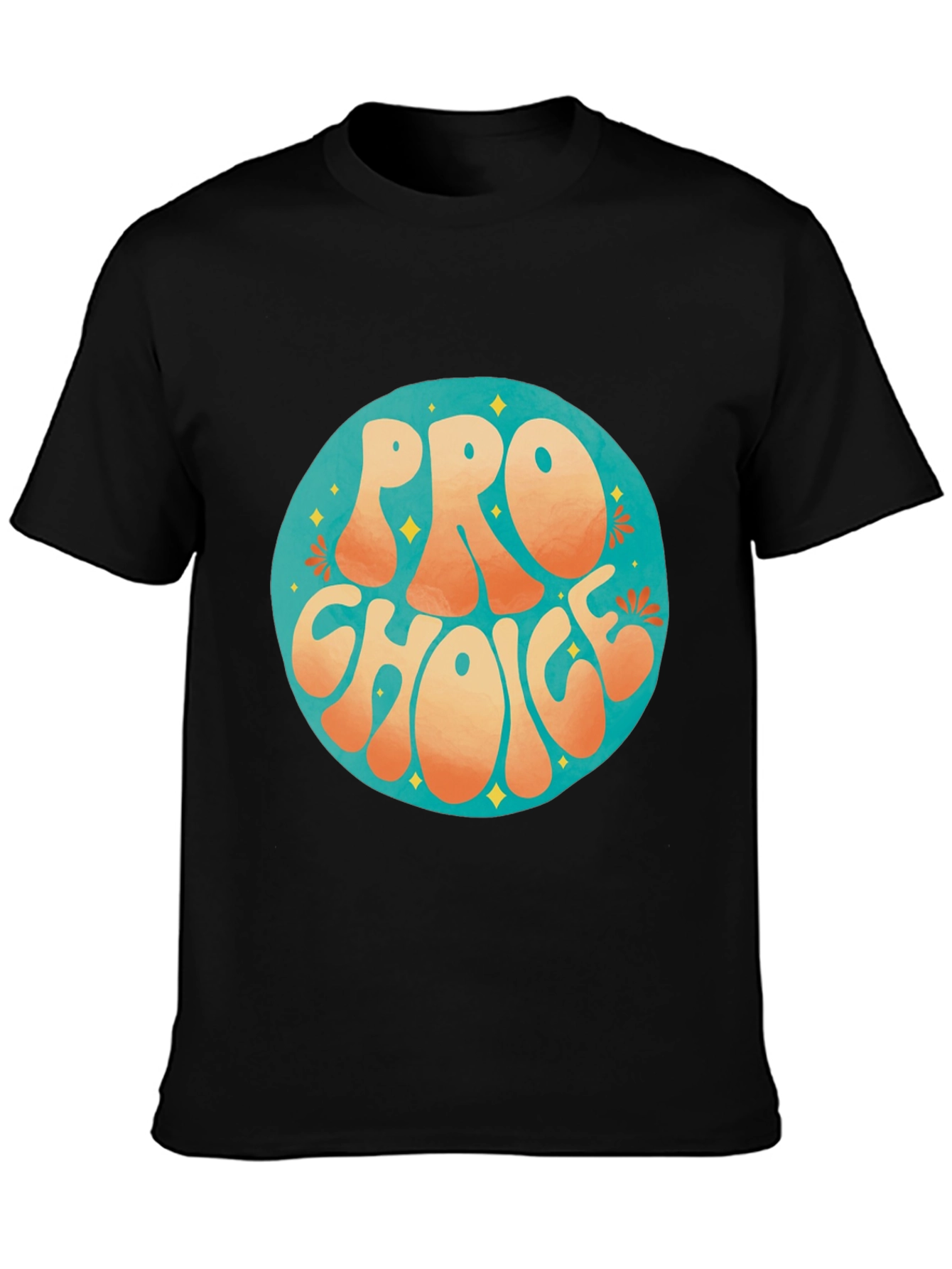 Pro Choice Retro Graphic Tee - Black Cotton T-Shirt