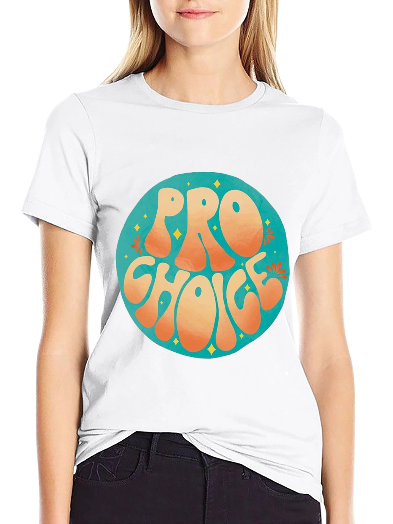Pro Choice Retro Graphic Tee - Black Cotton T-Shirt