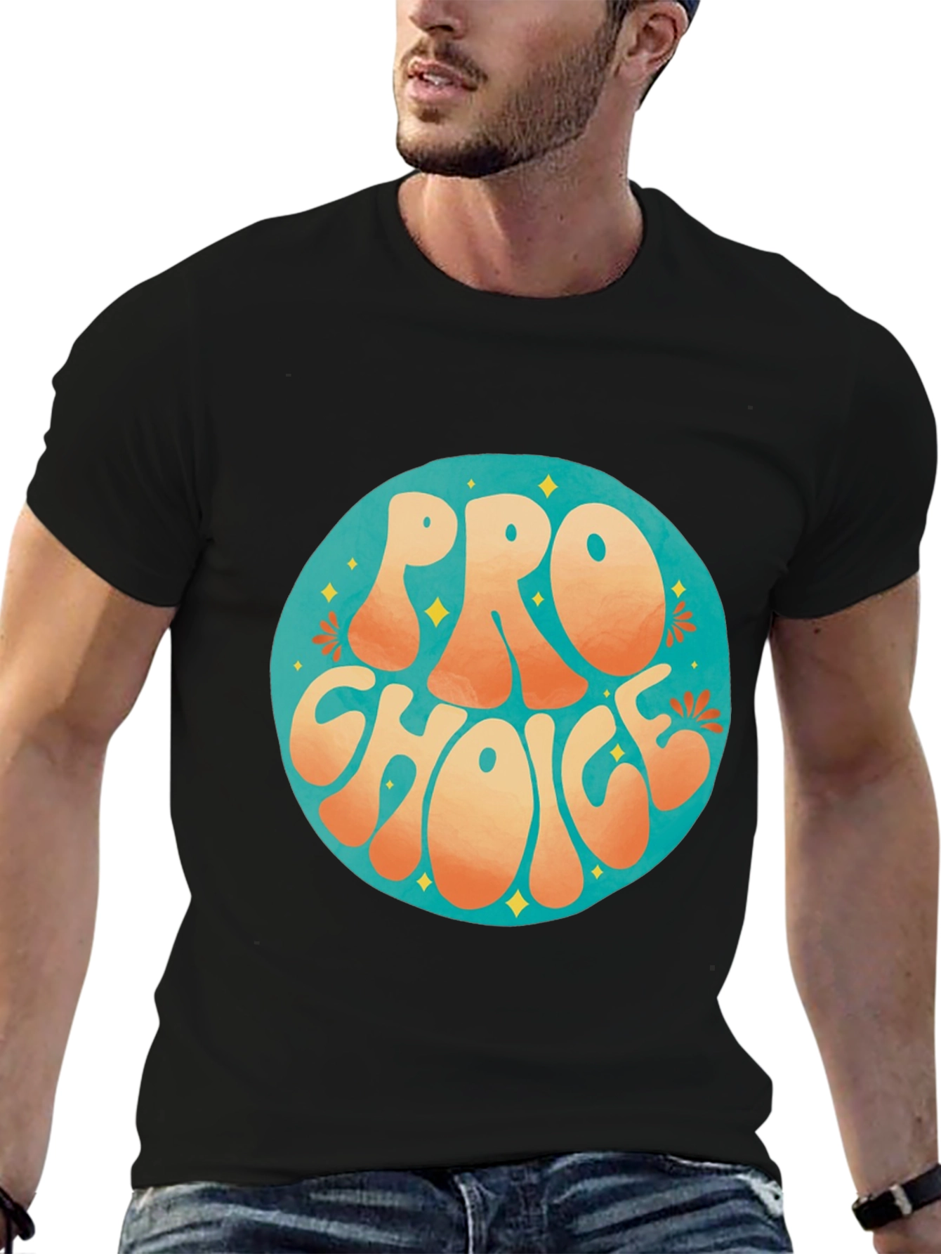 Pro Choice Retro Graphic Tee - Black Cotton T-Shirt