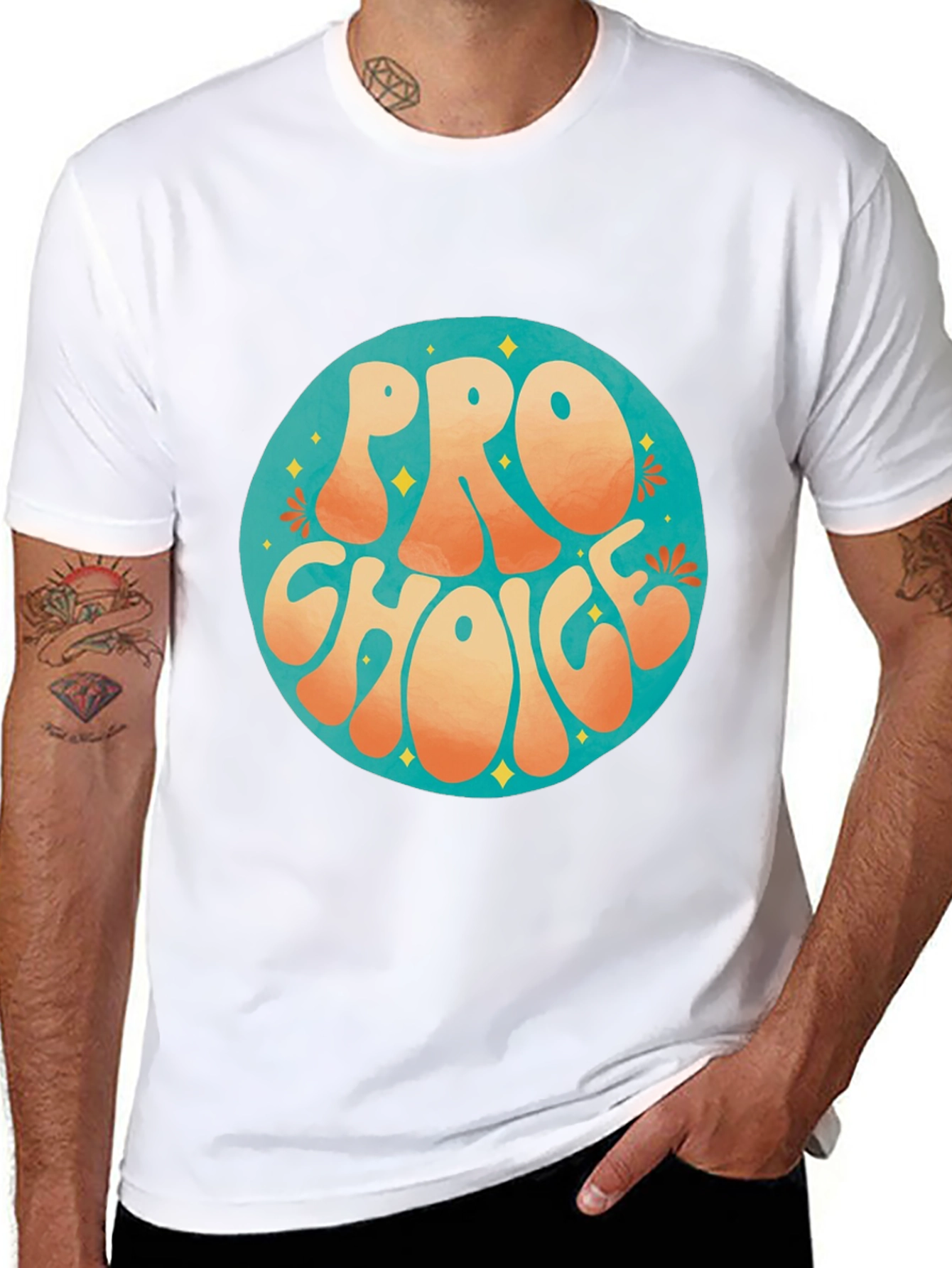 Pro Choice Retro Graphic Tee - Black Cotton T-Shirt