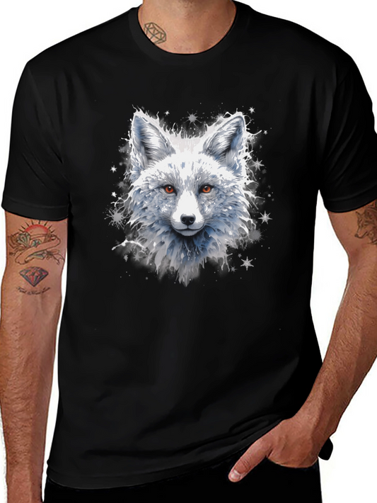Arctic Fox Graphic Tee - Stylish Animal Print Shirt