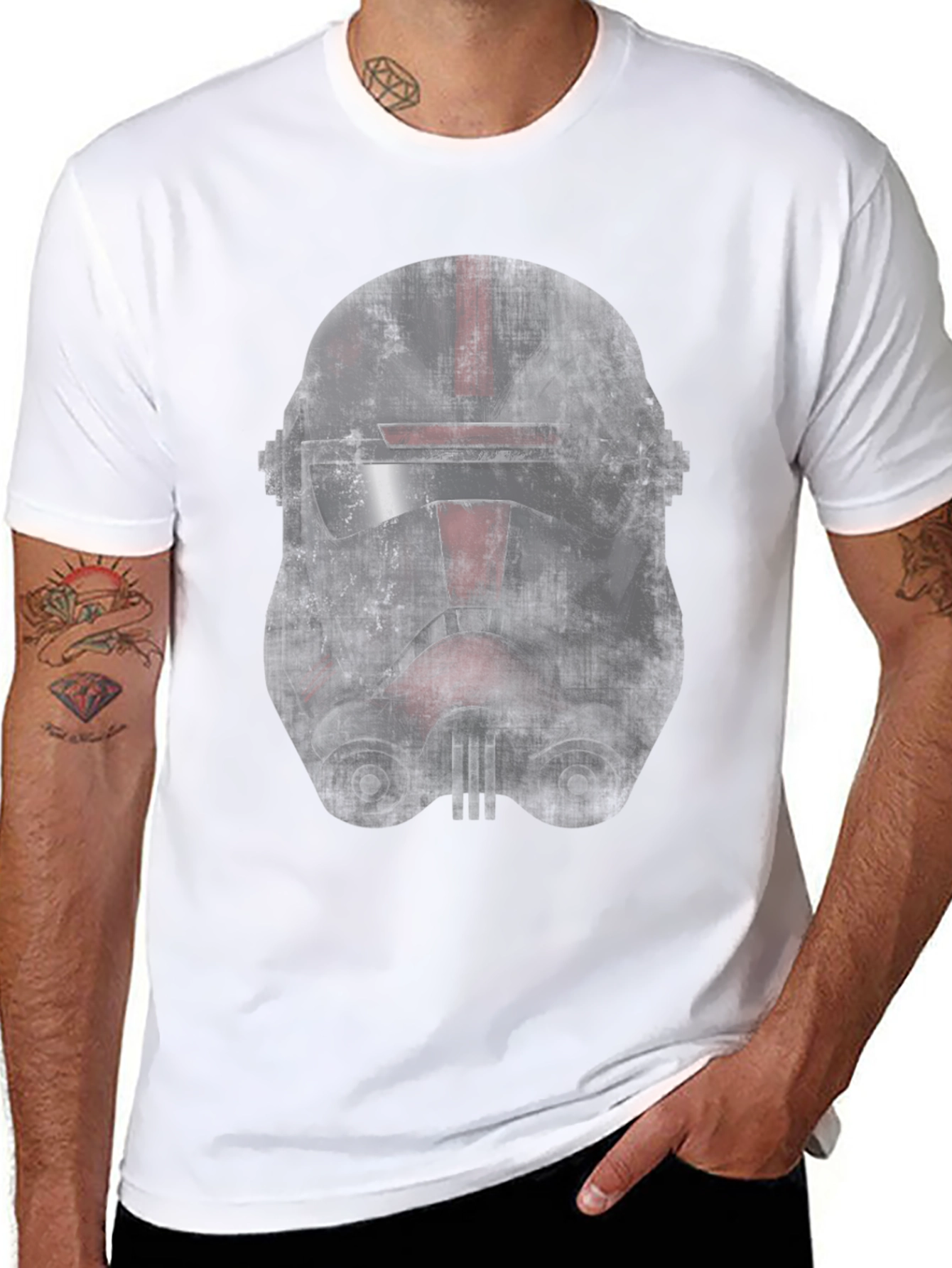 Star Wars Helmet Graphic Print T-Shirt