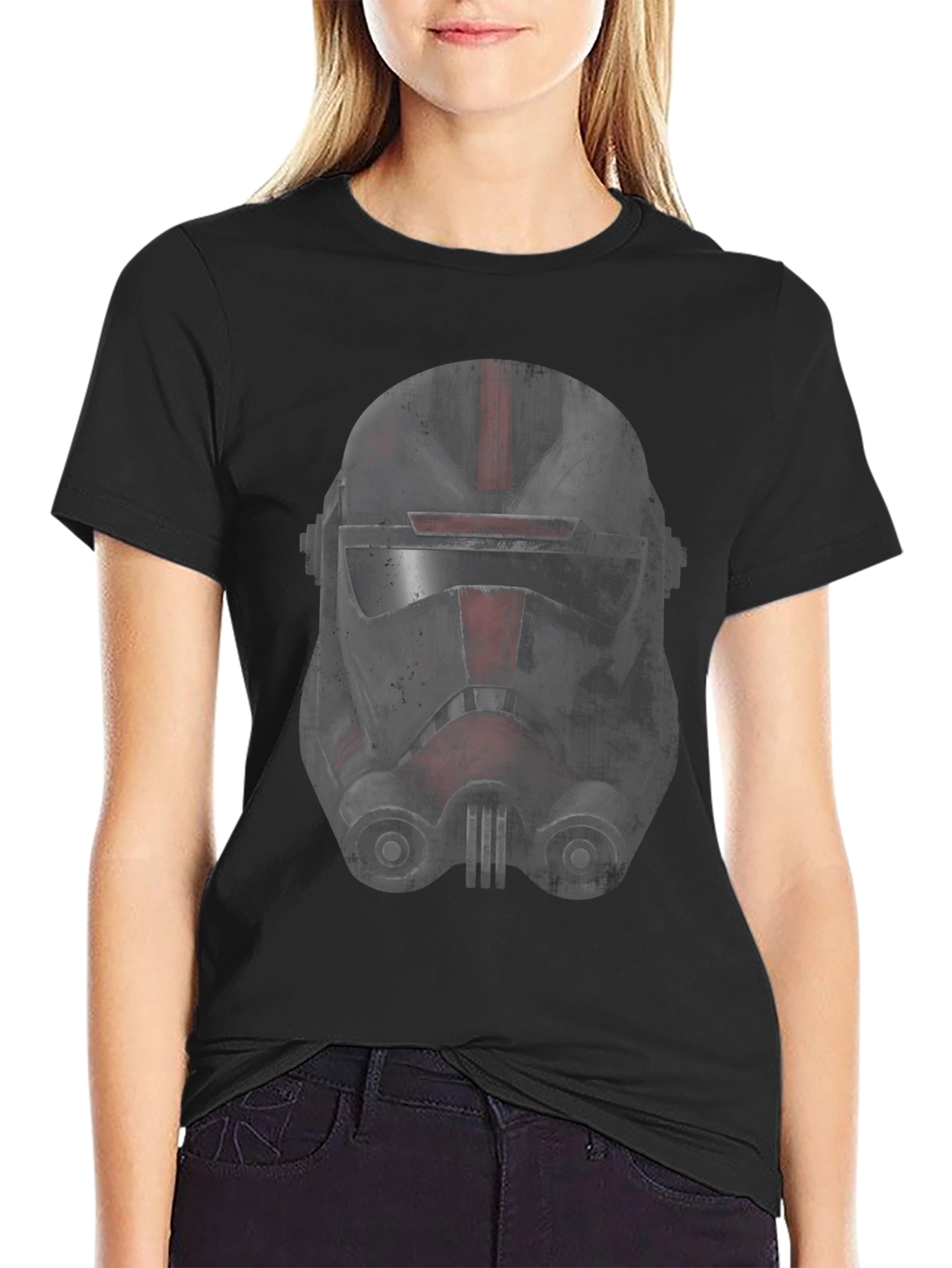 Star Wars Helmet Graphic Print T-Shirt