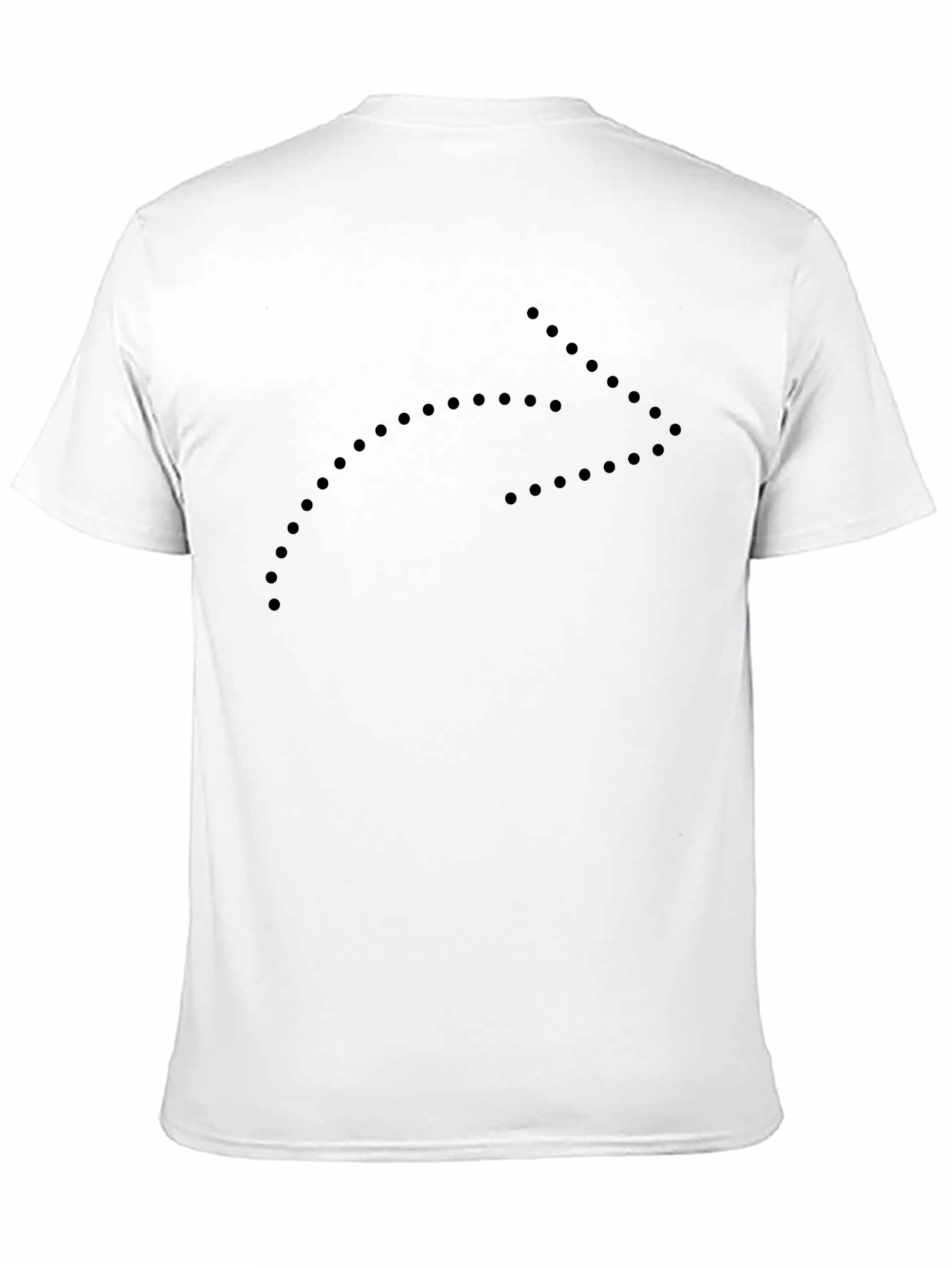 Modern Arrow Dot Graphic Tee - Black Cotton T-Shirt