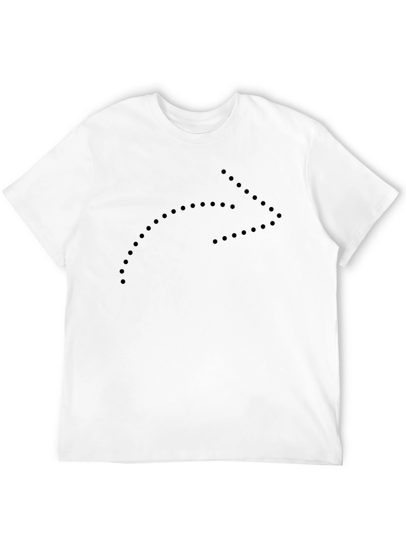 Modern Arrow Dot Graphic Tee - Black Cotton T-Shirt