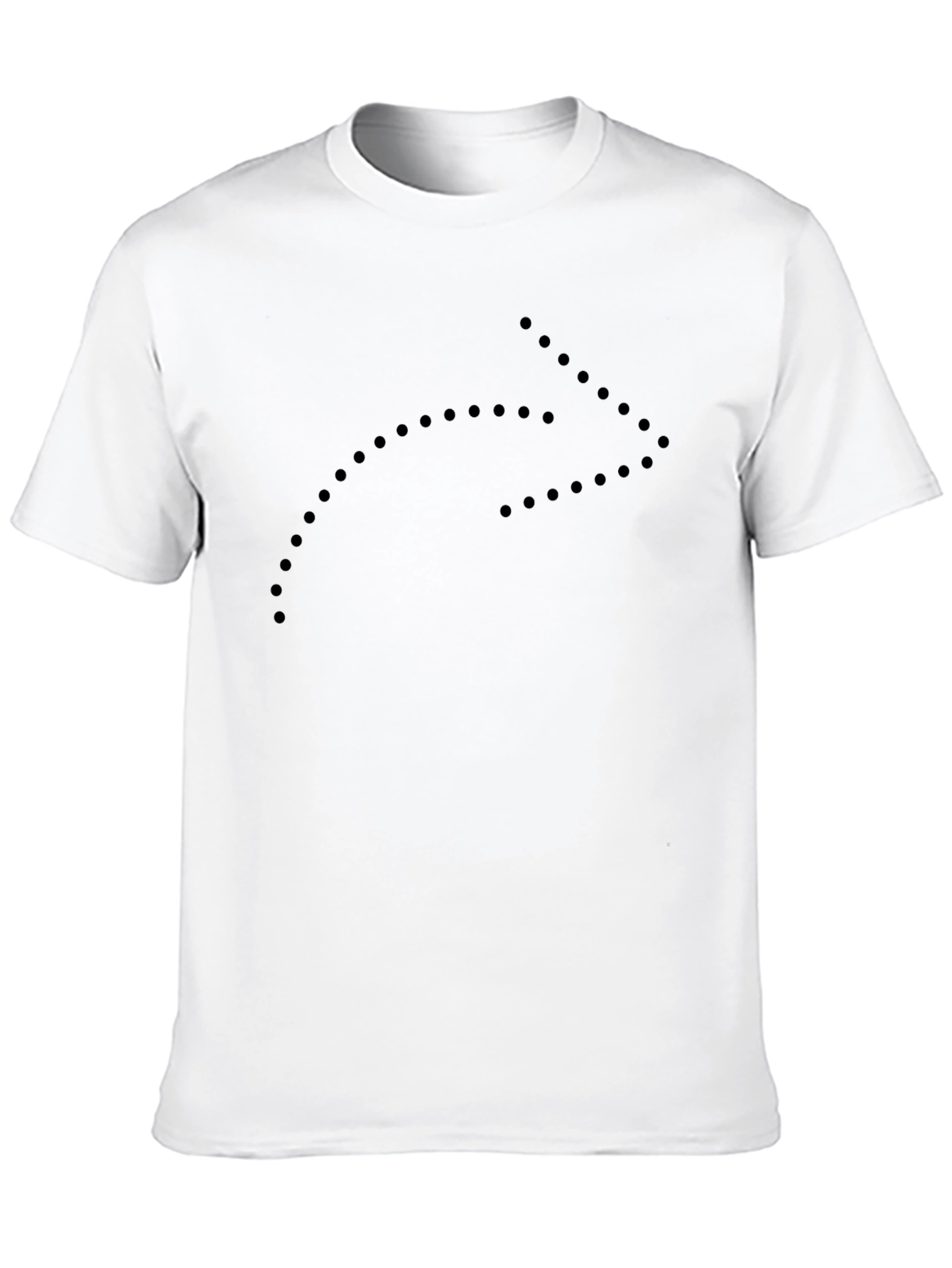 Modern Arrow Dot Graphic Tee - Black Cotton T-Shirt