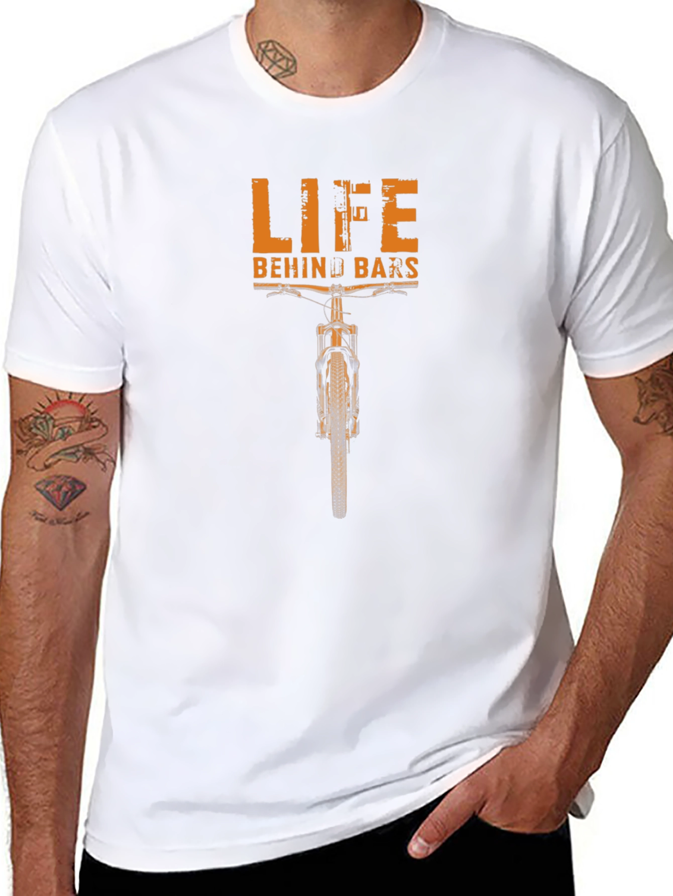 Life Behind Bars T-Shirt - Biker Graphic Tee